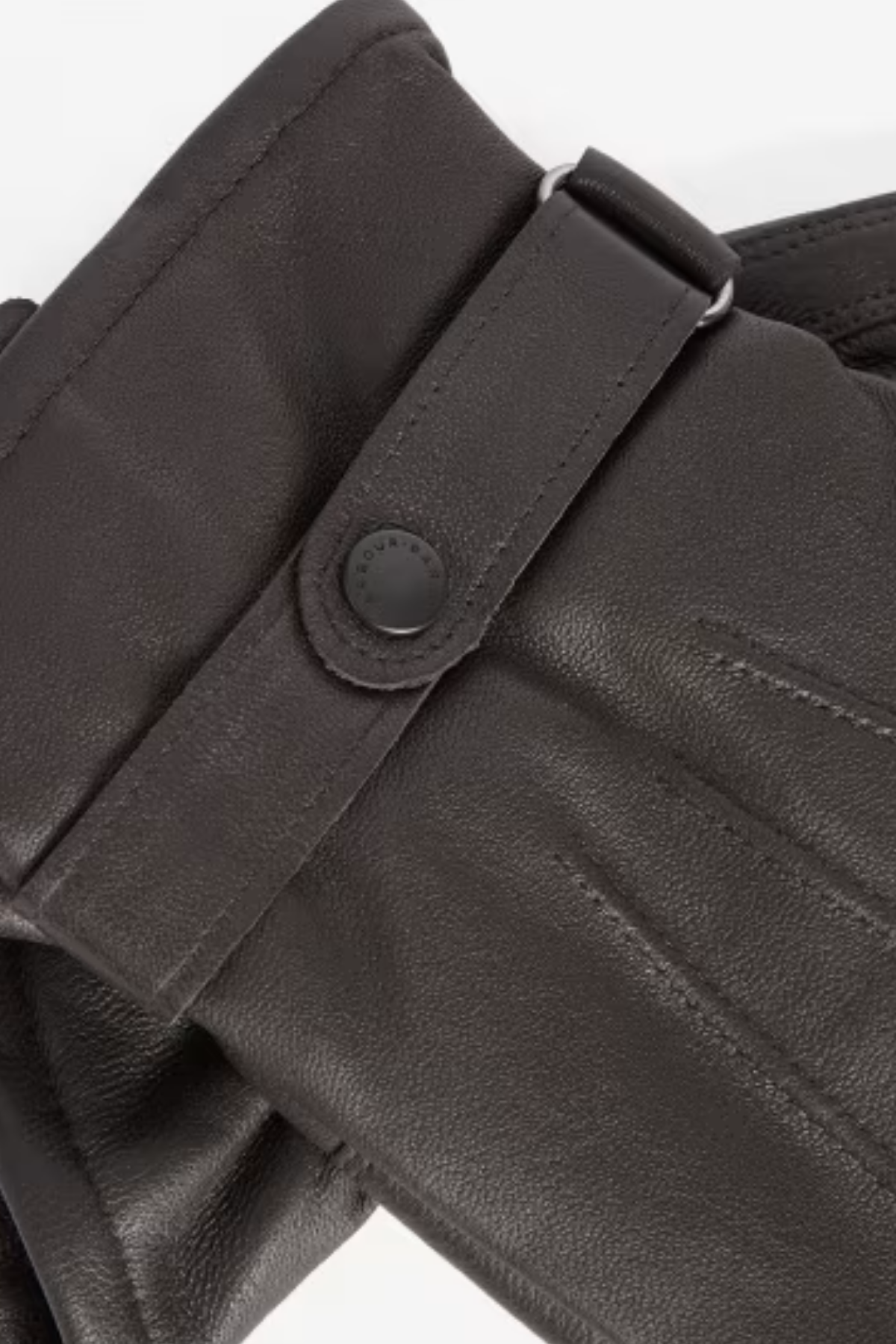 Barbour Hebden Leather Eldiven BR91 Dk Brown