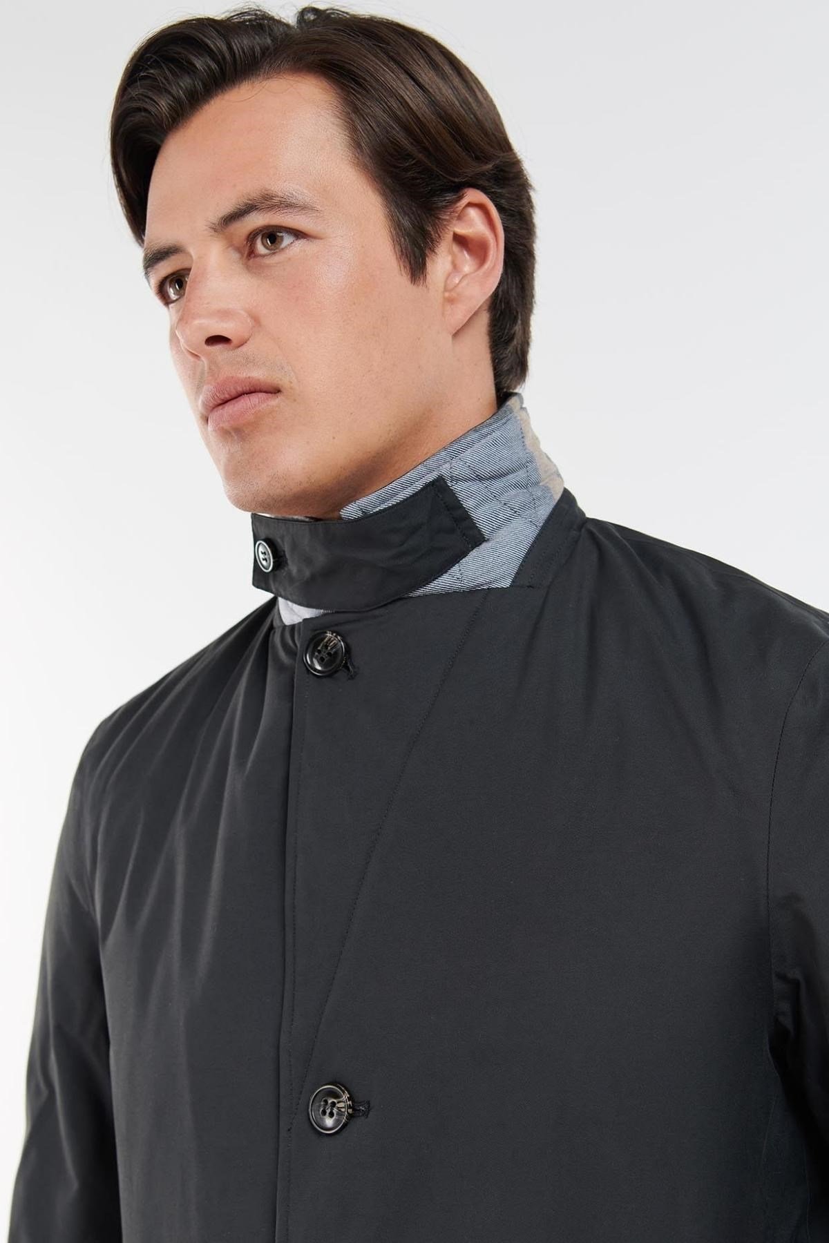 Barbour Highbury Waterproof Ceket BK11 Black/Grey Stone Tartan
