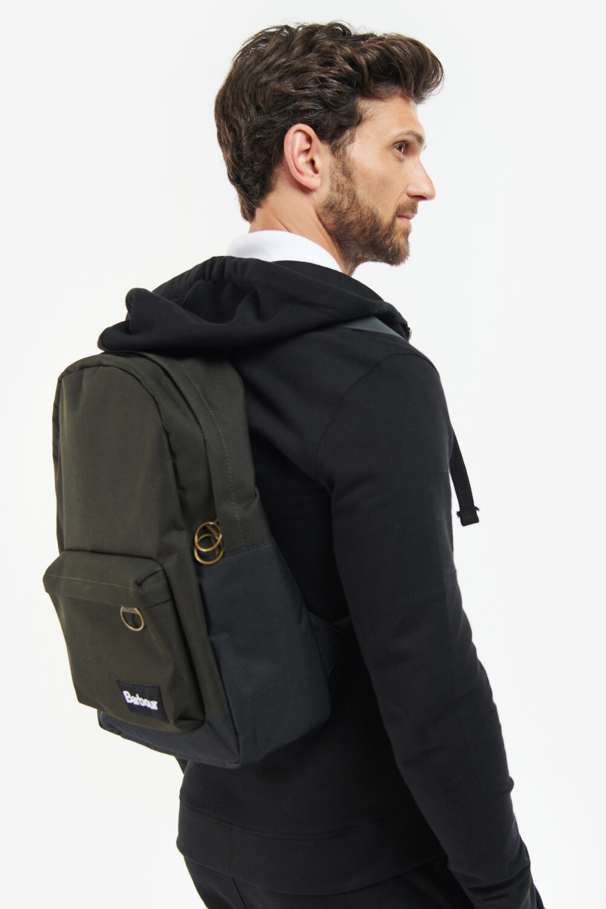 Barbour Highfield Canvas Sırt Çantası NY91 Navy-Olive