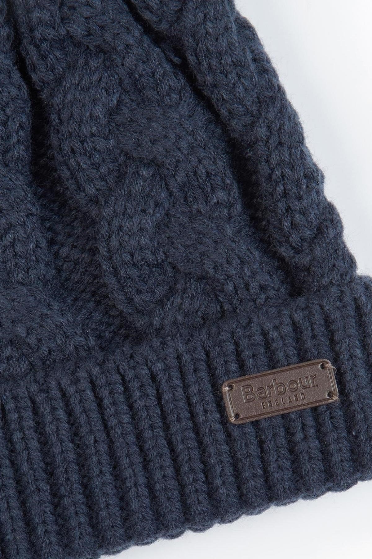 Barbour Highgate Cable Bere & Atkı Hediye Seti NY71 NAVY