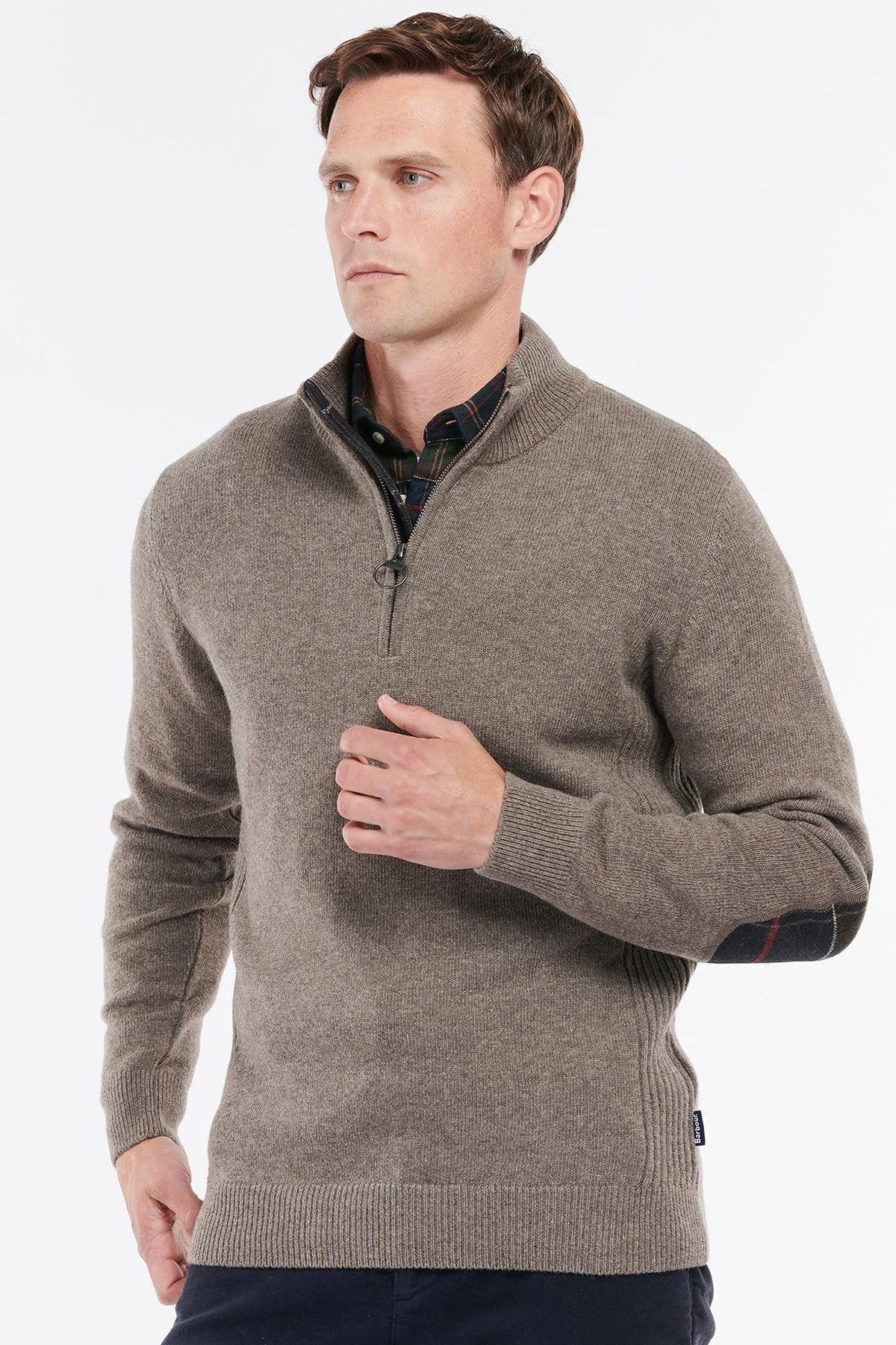 Barbour Holden Half Zip Kazak OL76 Military Marl