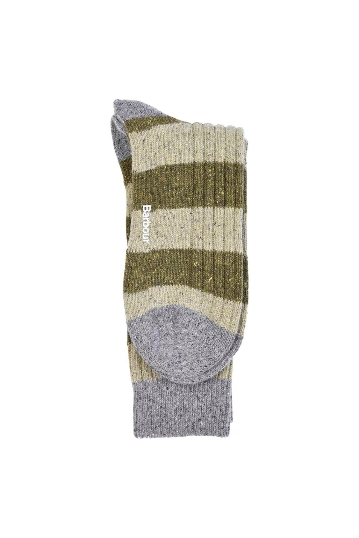 Barbour Houghton Stripe Çorap OL71 Olive