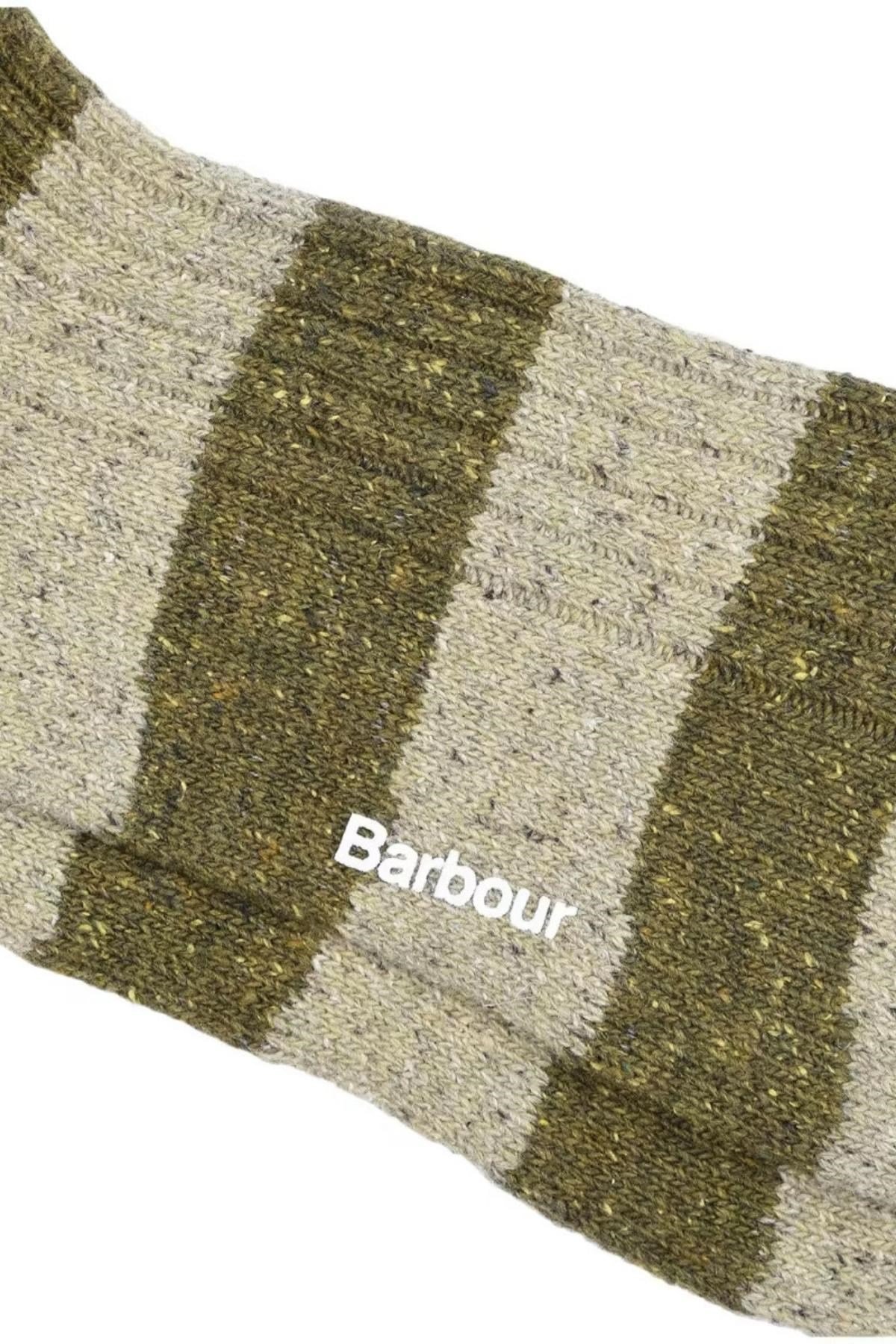 Barbour Houghton Stripe Çorap OL71 Olive
