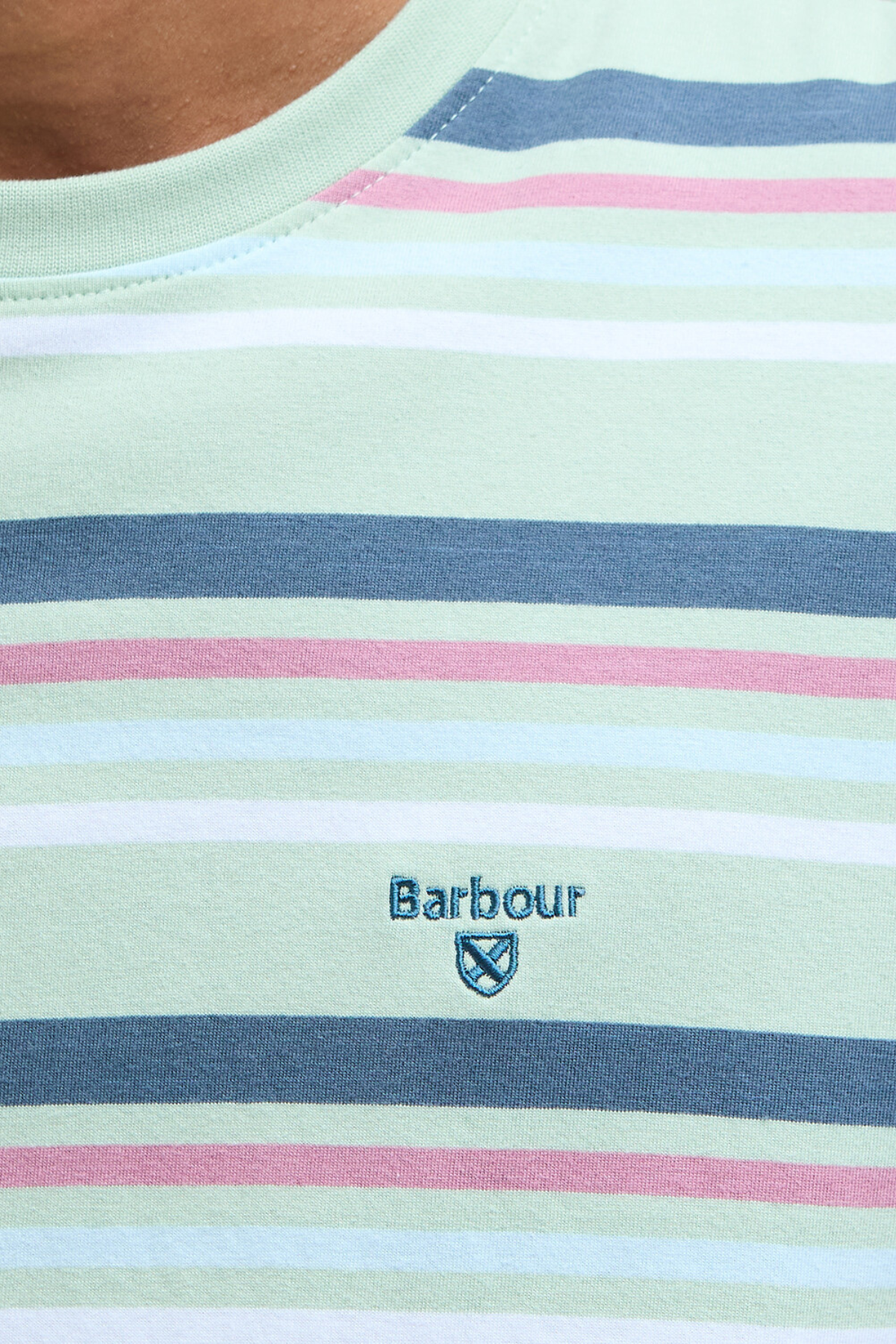Barbour Houstead Stripe Tailored Fit T-Shirt GN12 Pale Apple