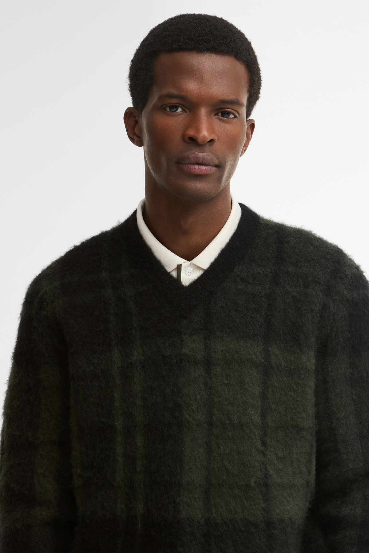 Barbour Hunham Tartan V Yaka Kazak BK31 Black