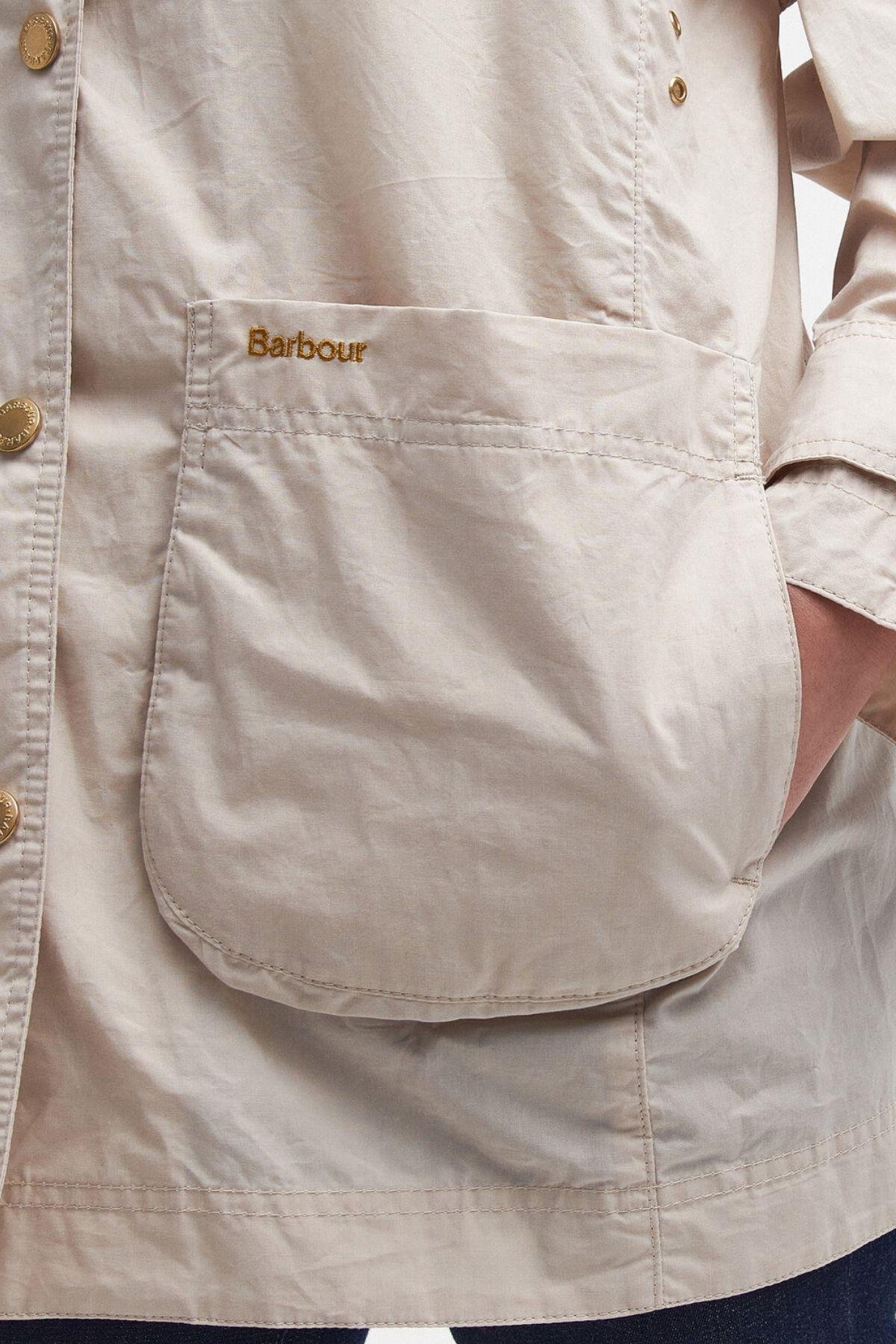 Barbour Hutton Oversized Showerproof Ceket ST51 Oatmeal