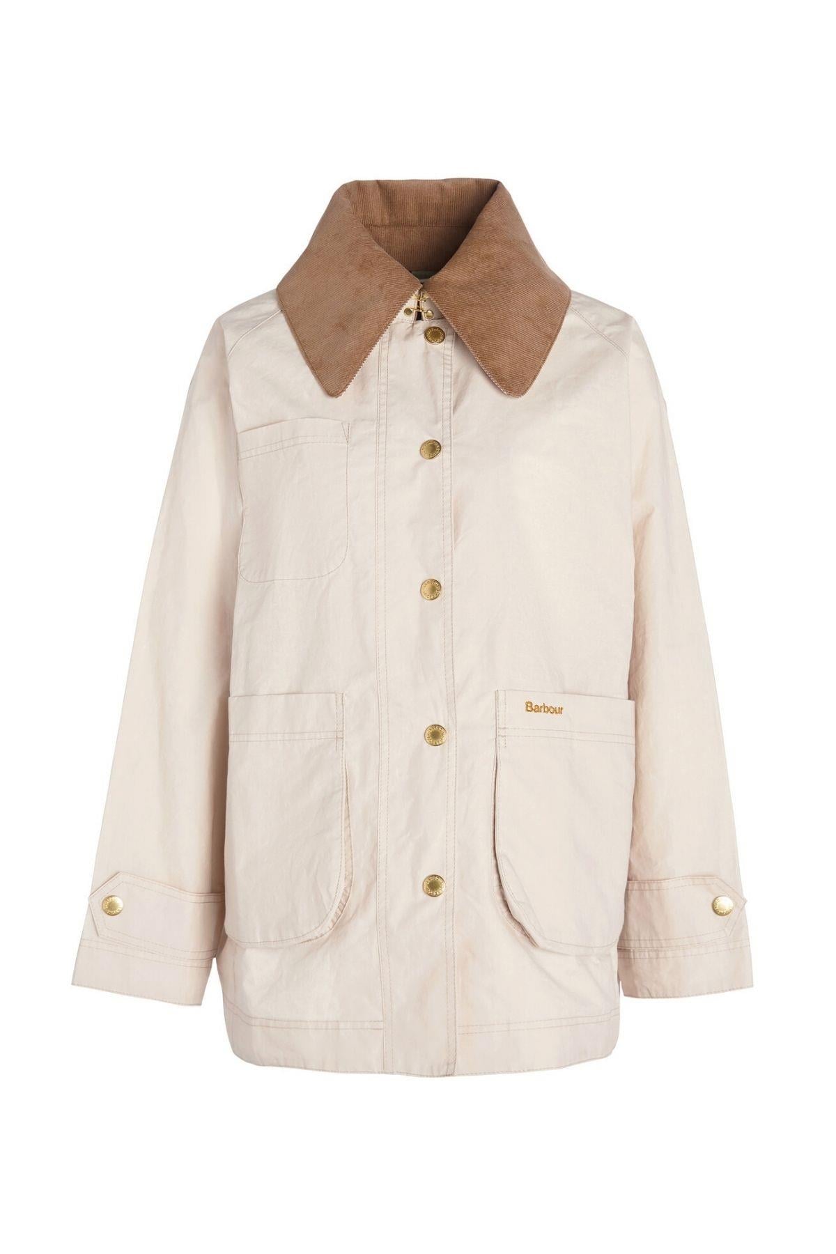 Barbour Hutton Oversized Showerproof Ceket ST51 Oatmeal