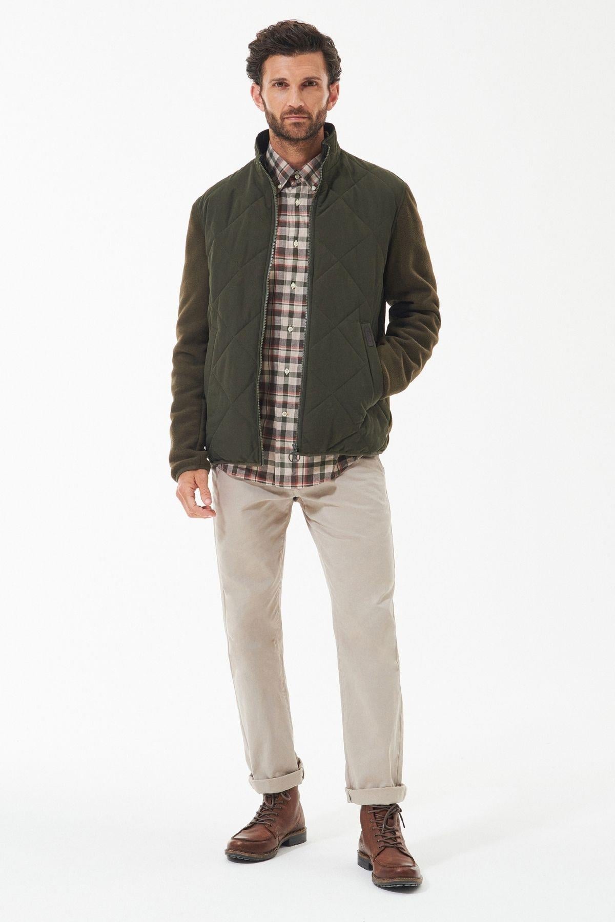Barbour Hybrid Fleece Ceket OL71 Olive