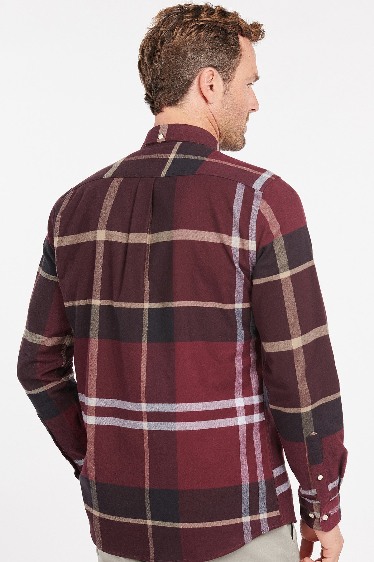 Barbour Iceloch Tailored Gömlek RE89 Winter Red