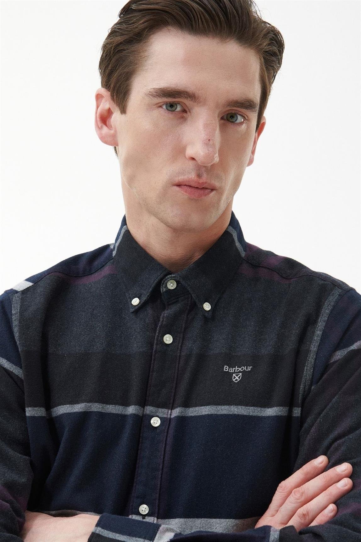 Barbour Iceloch Tailored Gömlek TN17 Black Slate Tartan