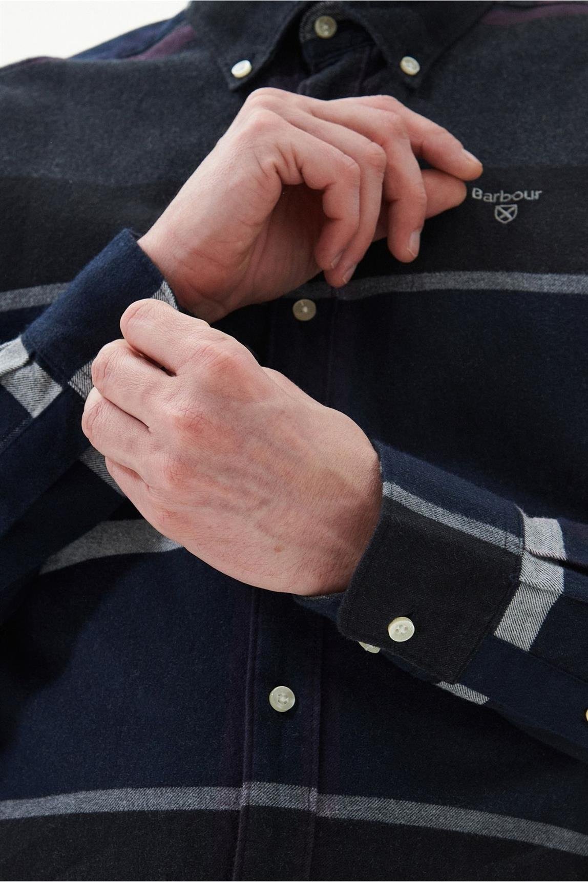 Barbour Iceloch Tailored Gömlek TN17 Black Slate Tartan