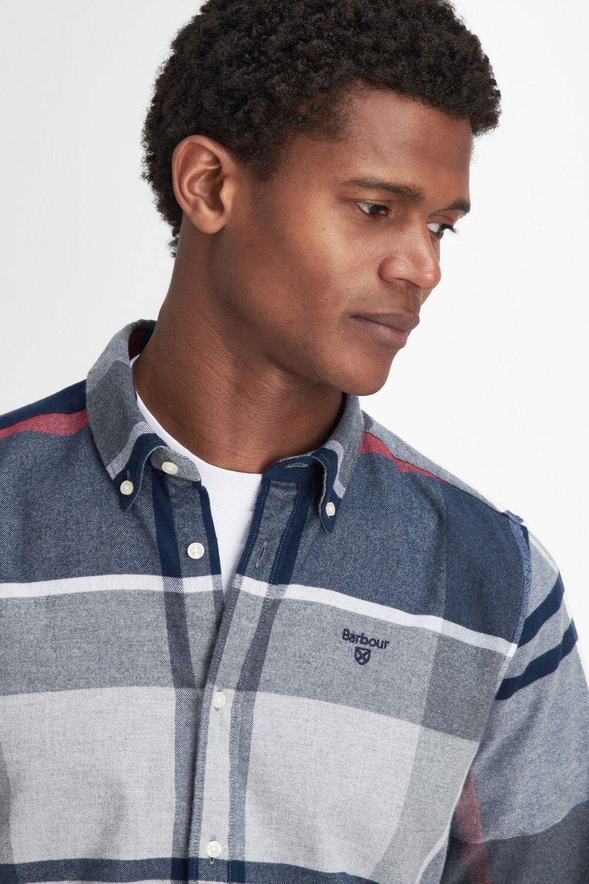 Barbour Iceloch Tailored Gömlek TN21 Blue Granite