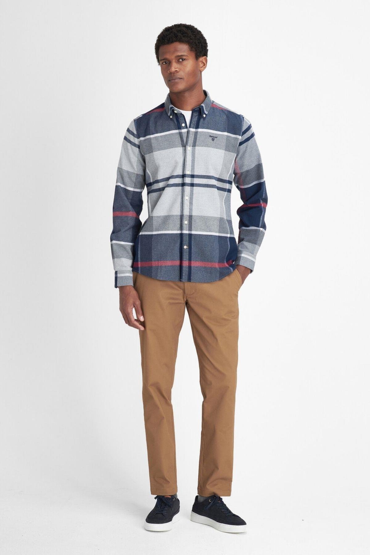 Barbour Iceloch Tailored Gömlek TN21 Blue Granite