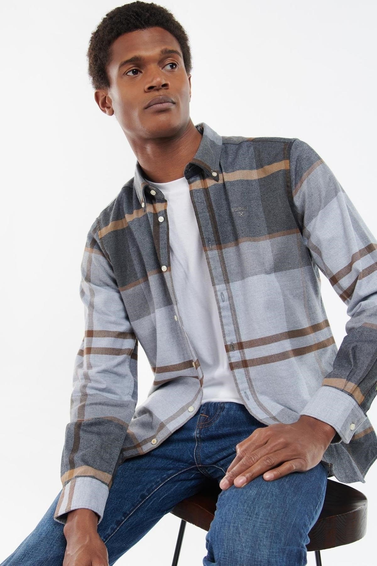 Barbour Iceloch Tailored Gömlek TN86 Greystone