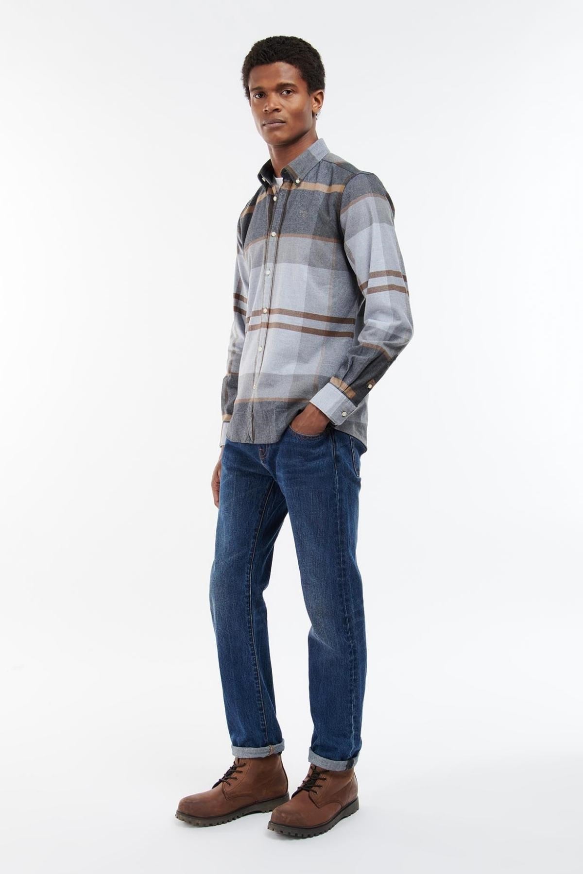 Barbour Iceloch Tailored Gömlek TN86 Greystone