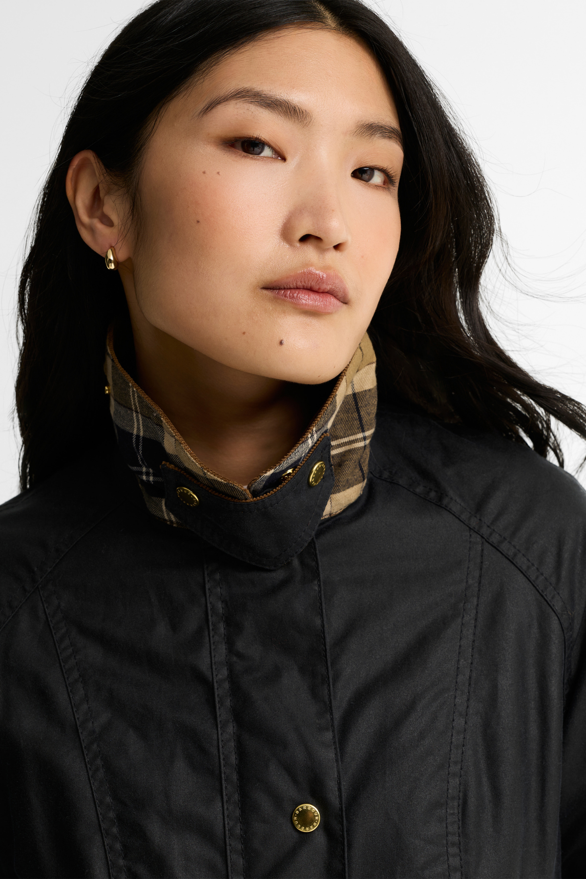 Barbour Icons Beadnell Yağlı Ceket NY92 Navy Birchwood