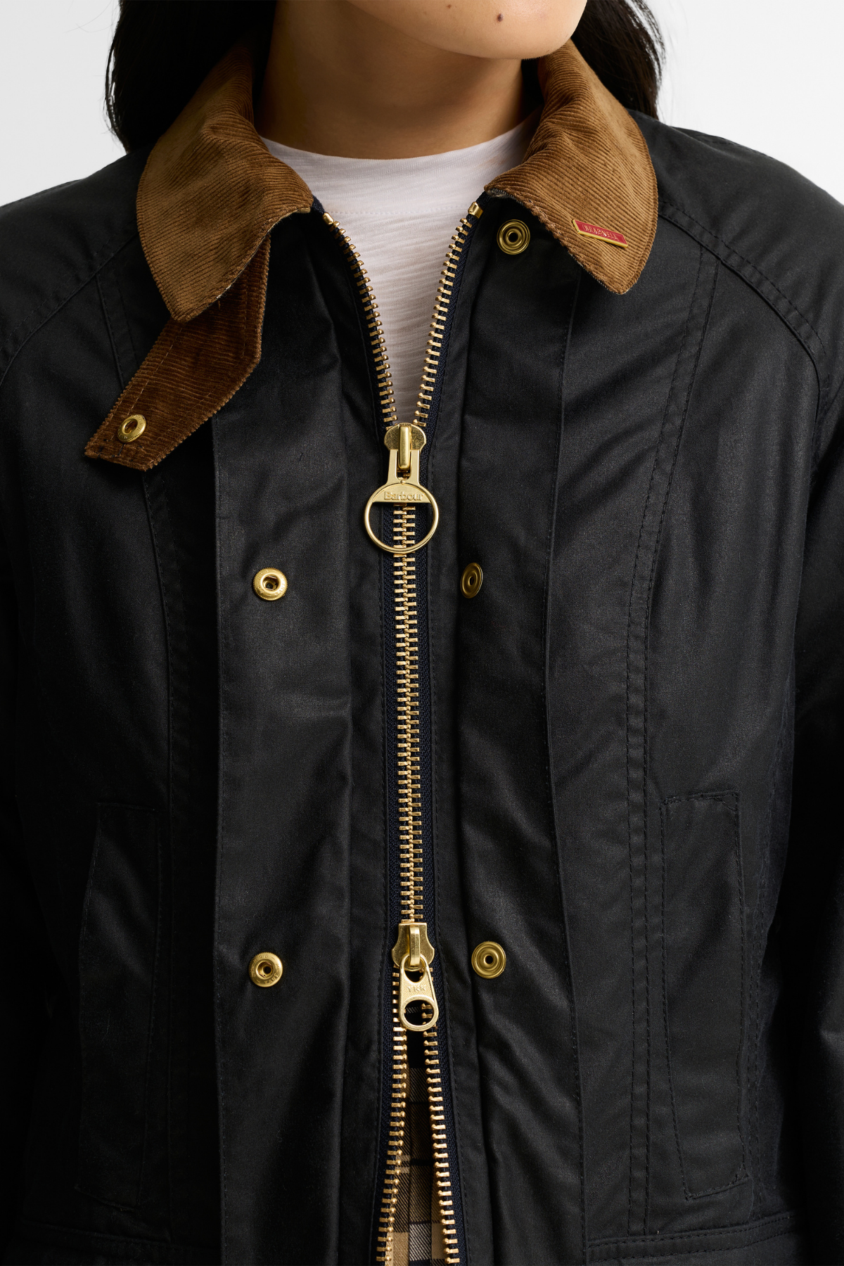 Barbour Icons Beadnell Yağlı Ceket NY92 Navy Birchwood