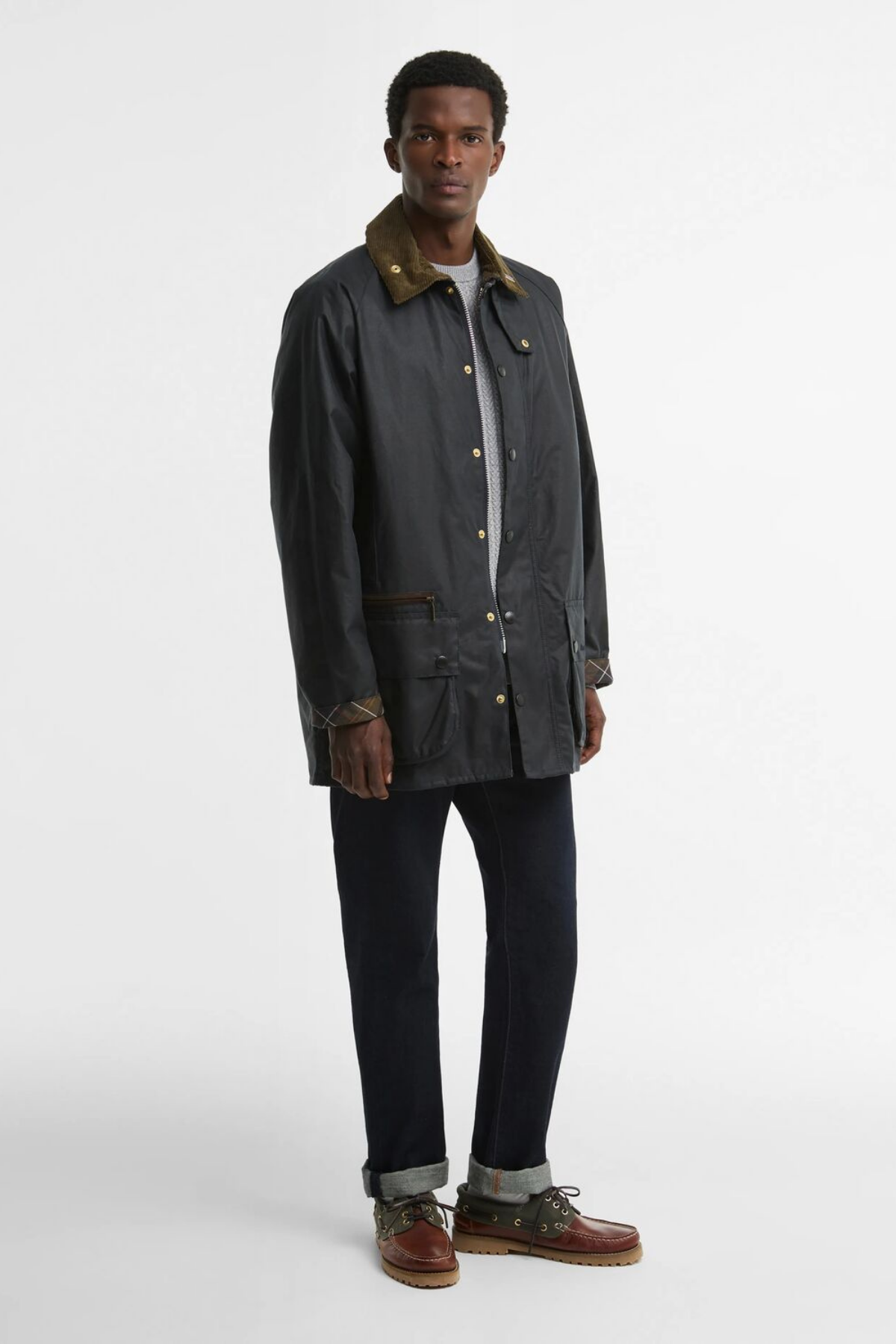 Barbour Icons Beaufort Yağlı Ceket NY92 Navy