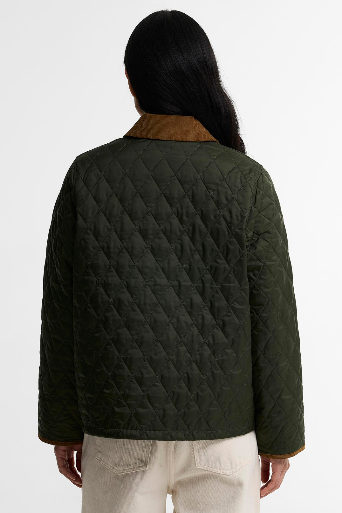 Barbour Icons Cropped Liddesdale Kapitone Ceket OL74 Olive Classic