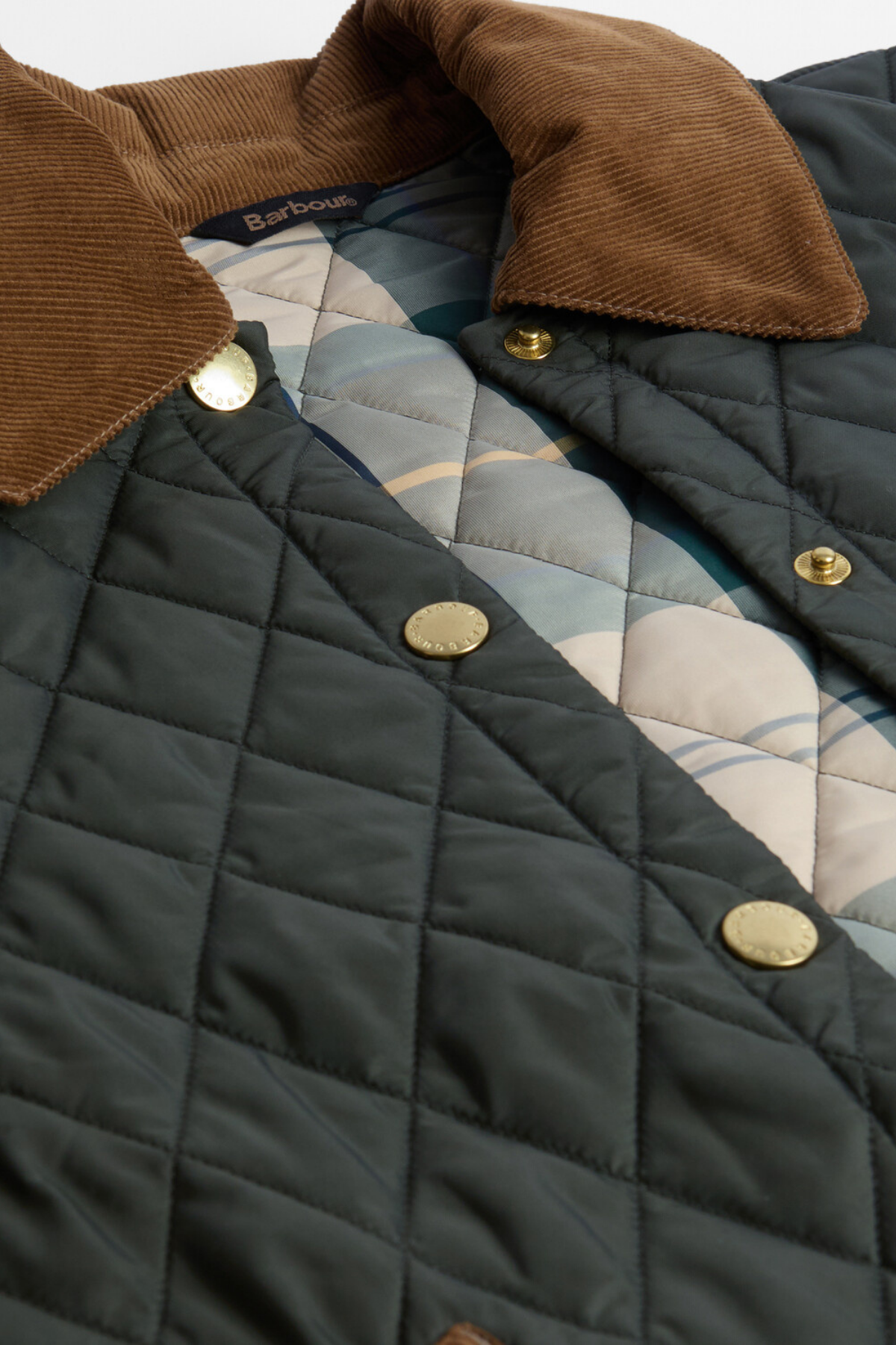 Barbour Icons Cropped Liddesdale Kapitone Ceket OL71 Sage