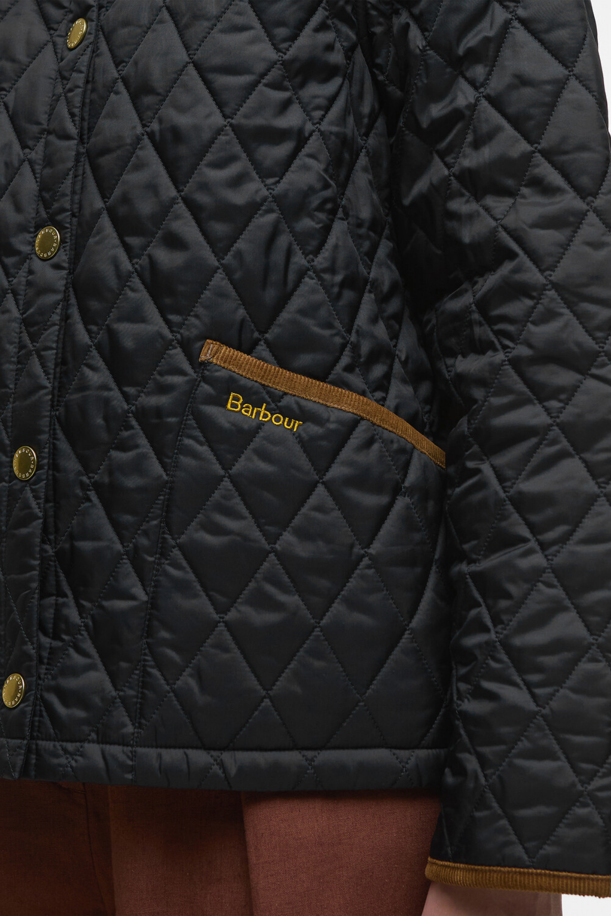 Barbour Icons Cropped Liddesdale Kapitone Ceket BK91 Black/Classic