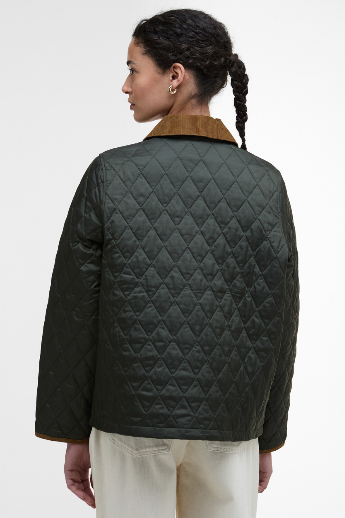 Barbour Icons Cropped Liddesdale Kapitone Ceket OL71 Sage