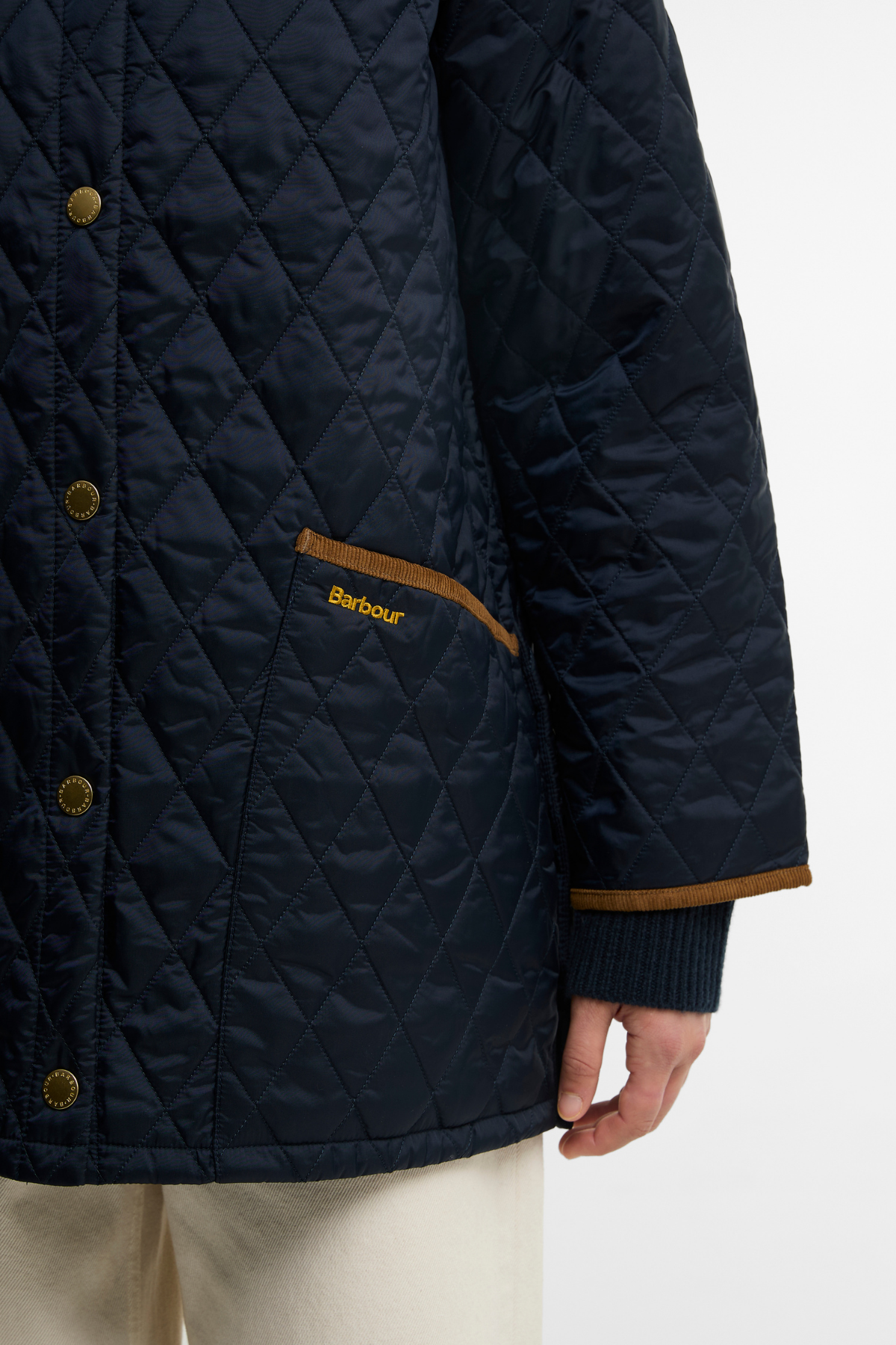Barbour Icons Modern Liddesdale Kapitone Ceket NY52 Dark Navy Birchwood