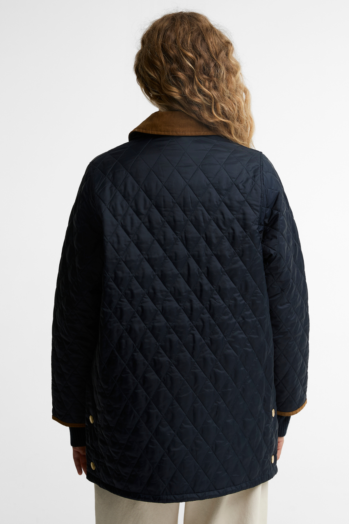Barbour Icons Modern Liddesdale Kapitone Ceket NY52 Dark Navy Birchwood