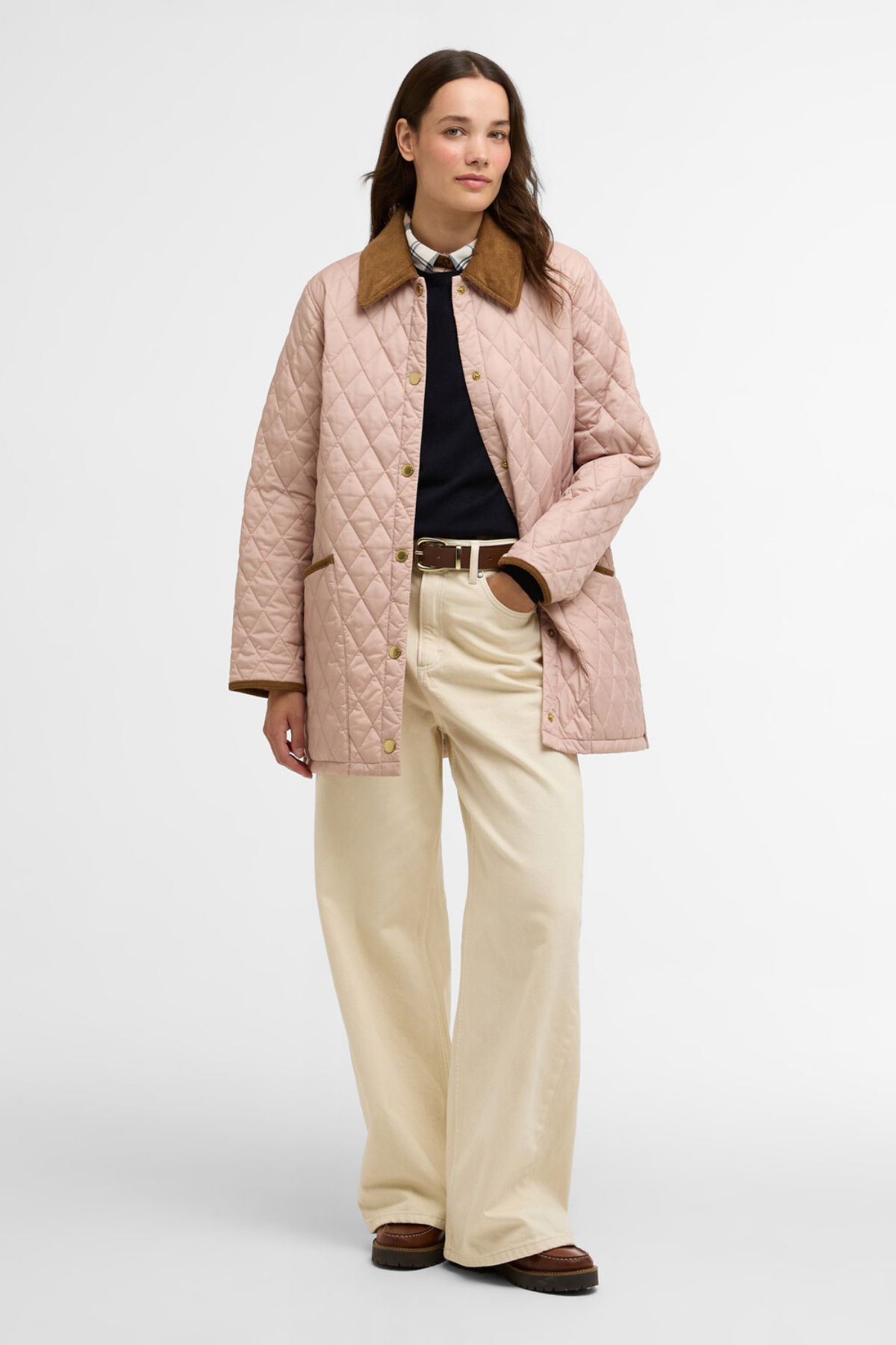 Barbour Icons Modern Liddesdale Kapitone Ceket PI53 Gardenia/Dress/Beige