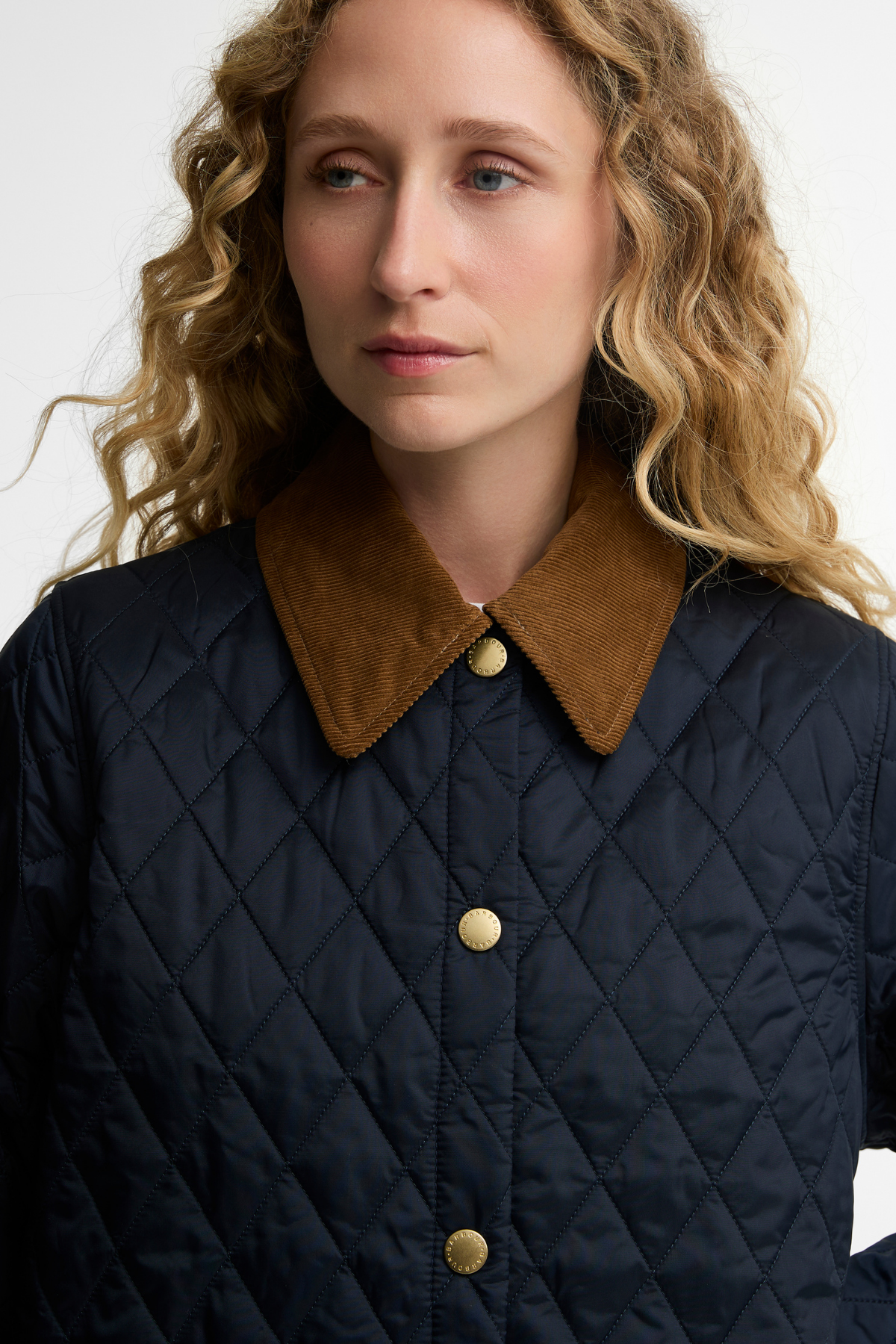 Barbour Icons Modern Liddesdale Kapitone Ceket NY52 Dark Navy Birchwood