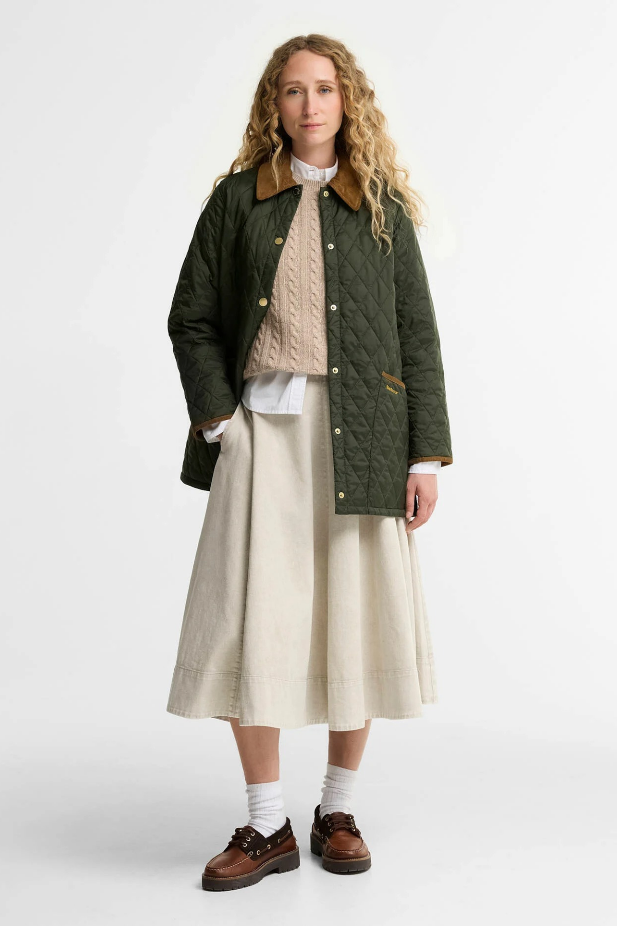 Barbour Icons Modern Liddesdale Kapitone Ceket OL74 Olive Classic