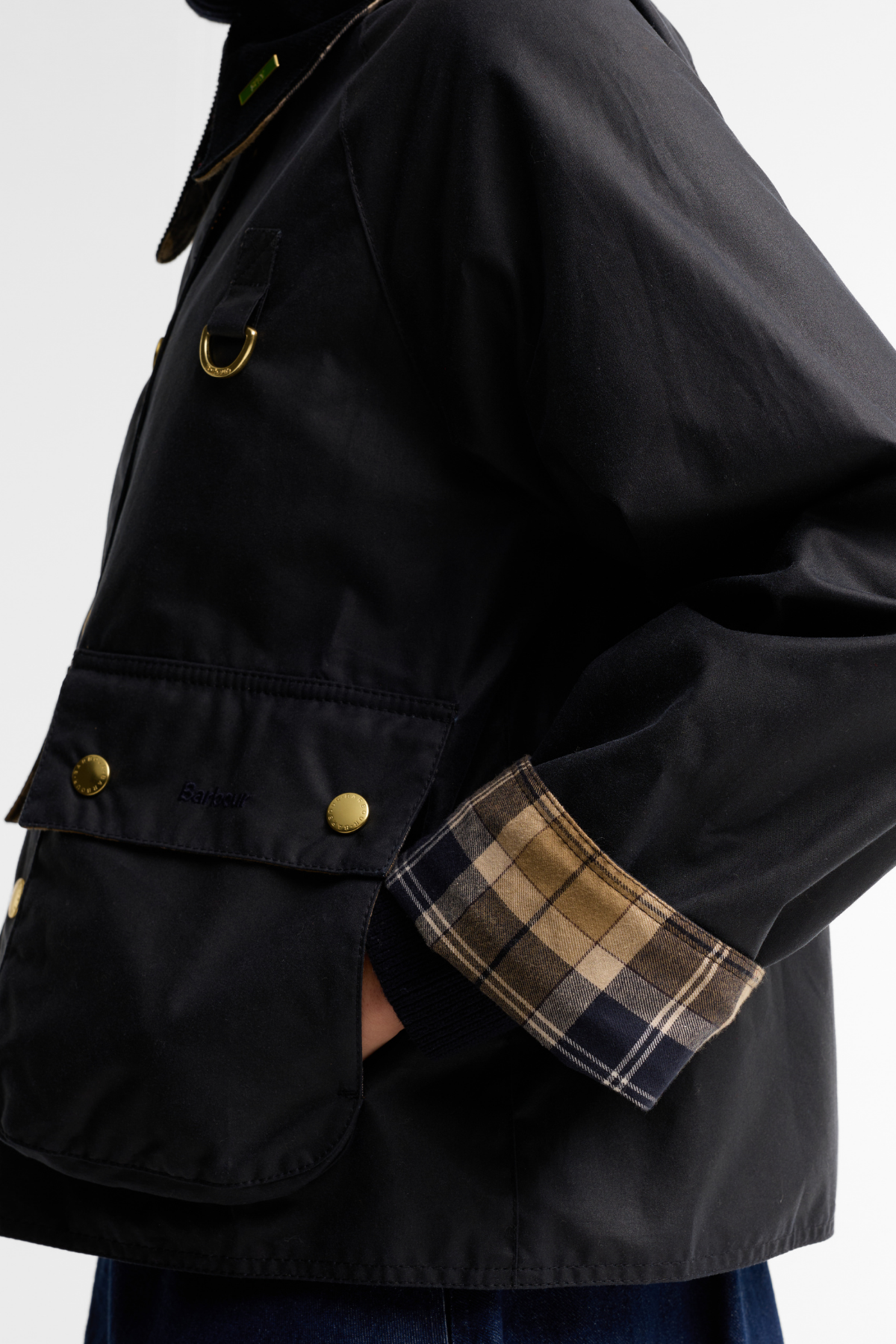 Barbour Icons Modern Spey Yağlı Ceket NY92 Navy Birchwood