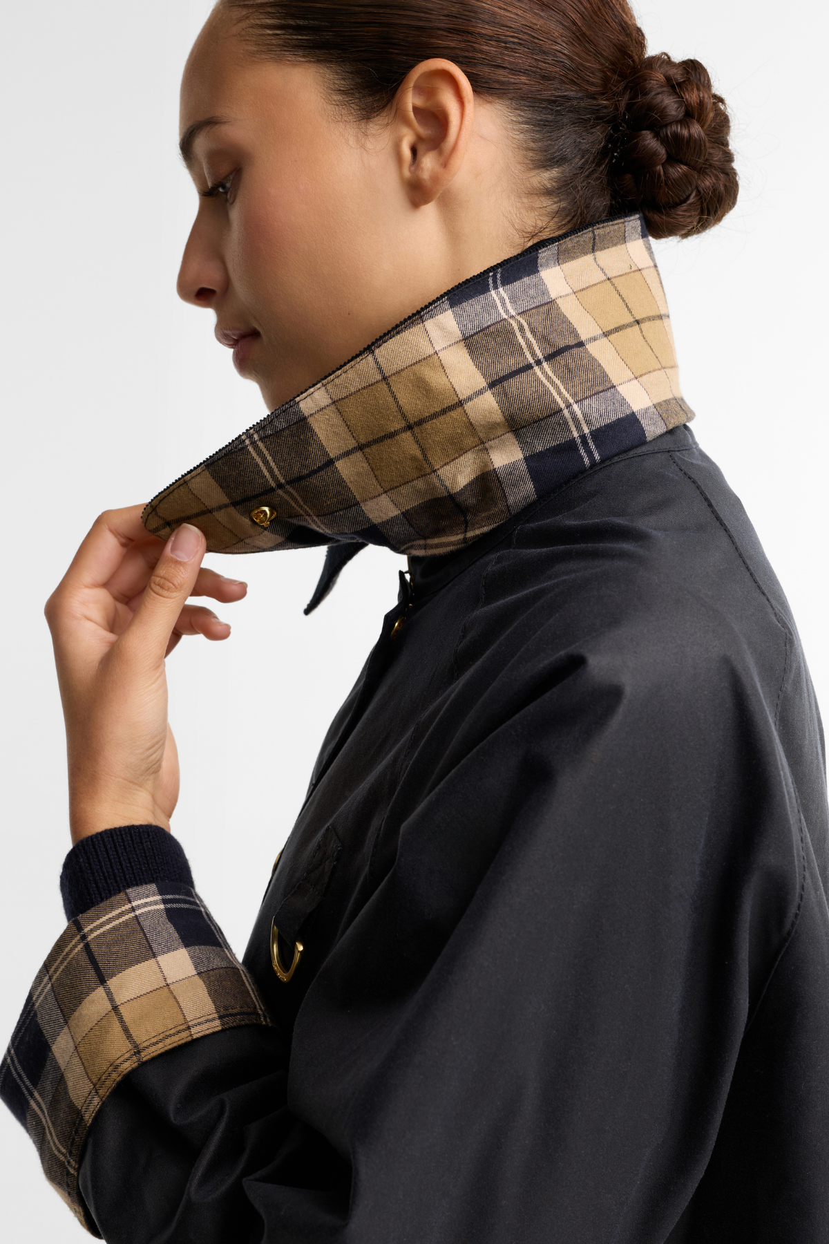 Barbour Icons Modern Spey Yağlı Ceket NY92 Navy Birchwood