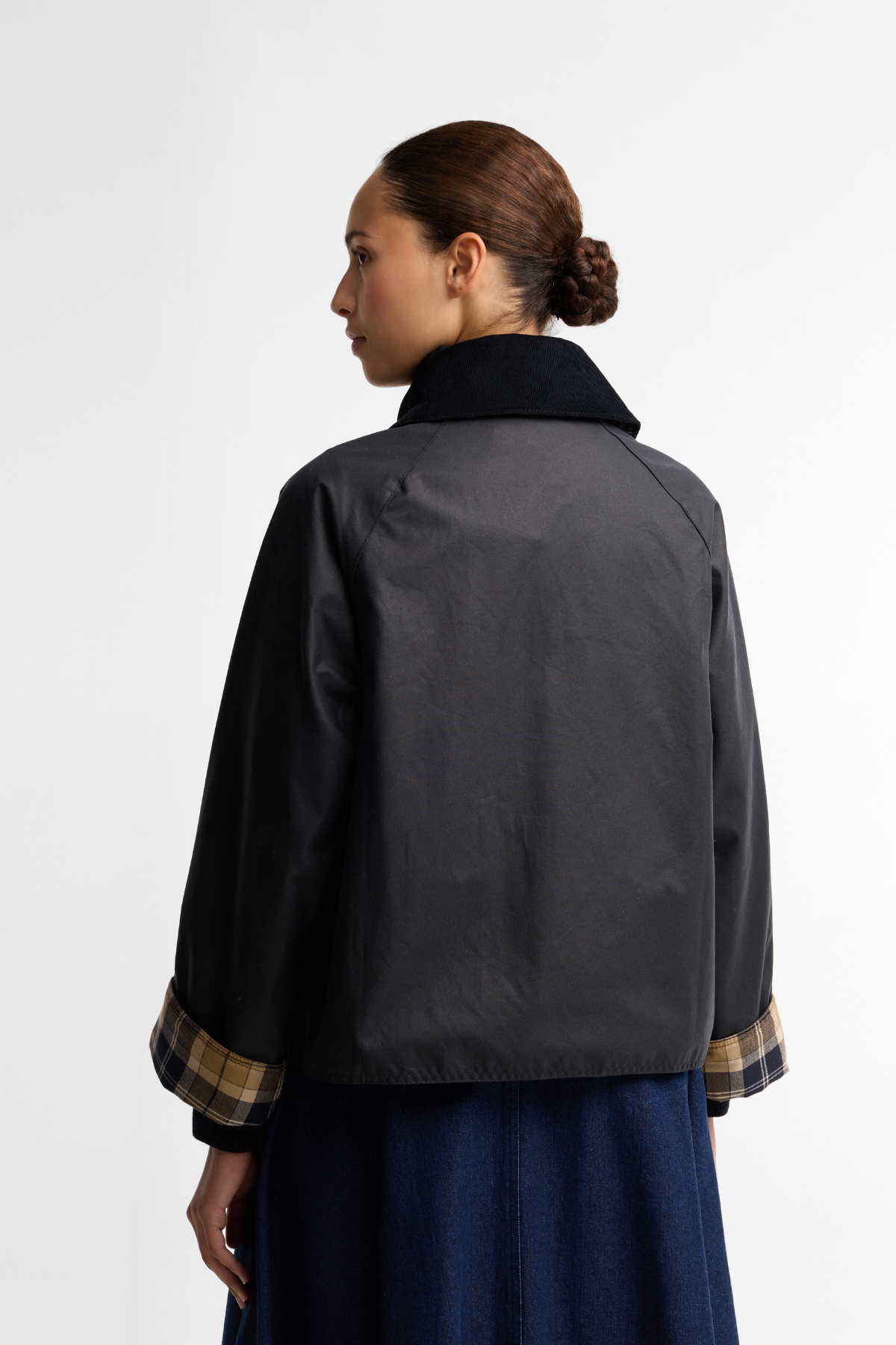Barbour Icons Modern Spey Yağlı Ceket NY92 Navy Birchwood