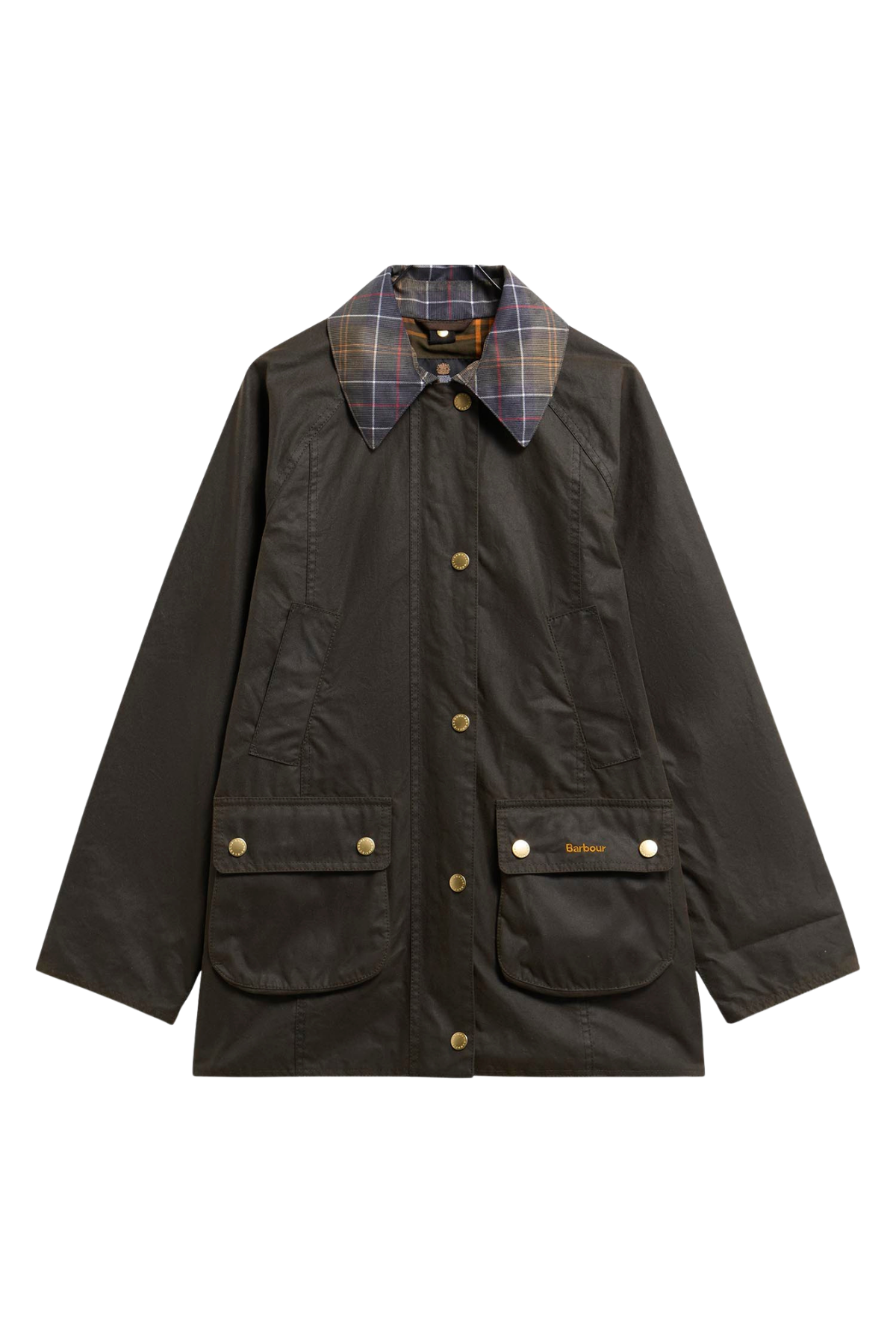 Barbour Icons Tartan Modern Beadnell Yağlı Ceket OL71 Olive-Classic Tartan