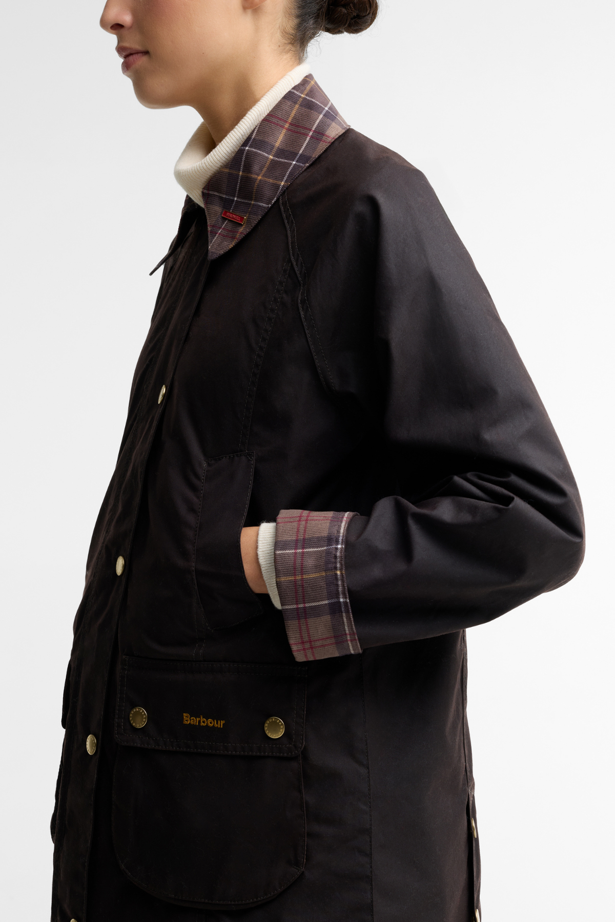 Barbour Icons Tartan Modern Beadnell Yağlı Ceket RU91 Rustic Muted