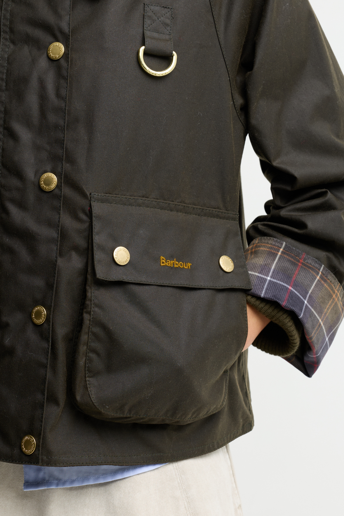 Barbour Icons Tartan Spey Yağlı Ceket OL71 Olive-Classic