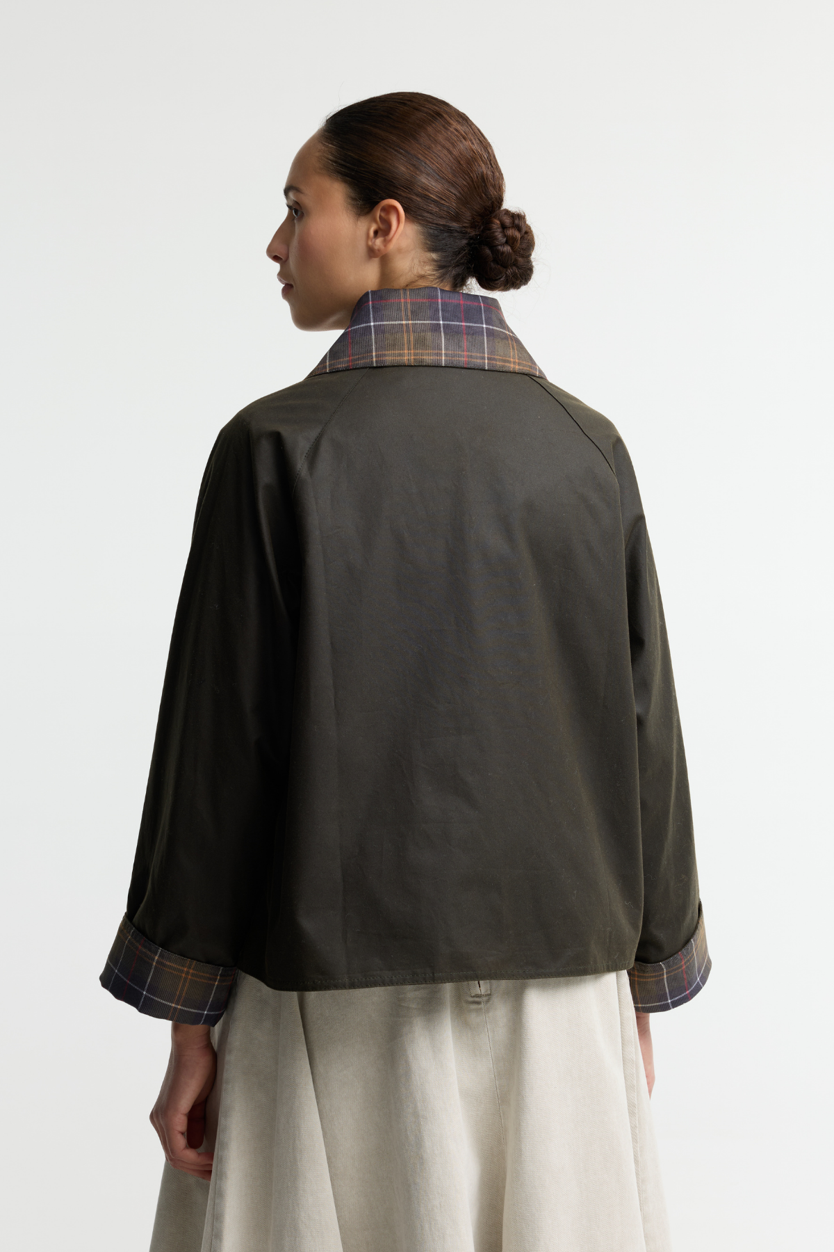 Barbour Icons Tartan Spey Yağlı Ceket OL71 Olive-Classic