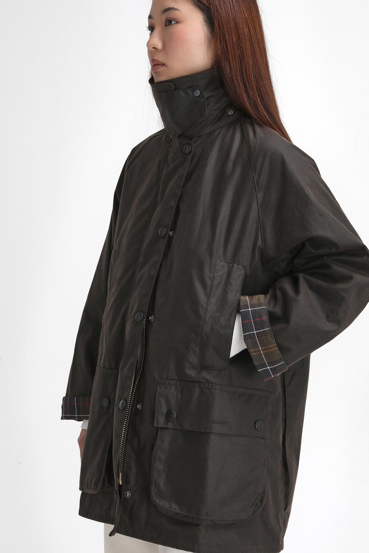Barbour Kadın Beaufort Yağlı Ceket OL71 Olive-Classic