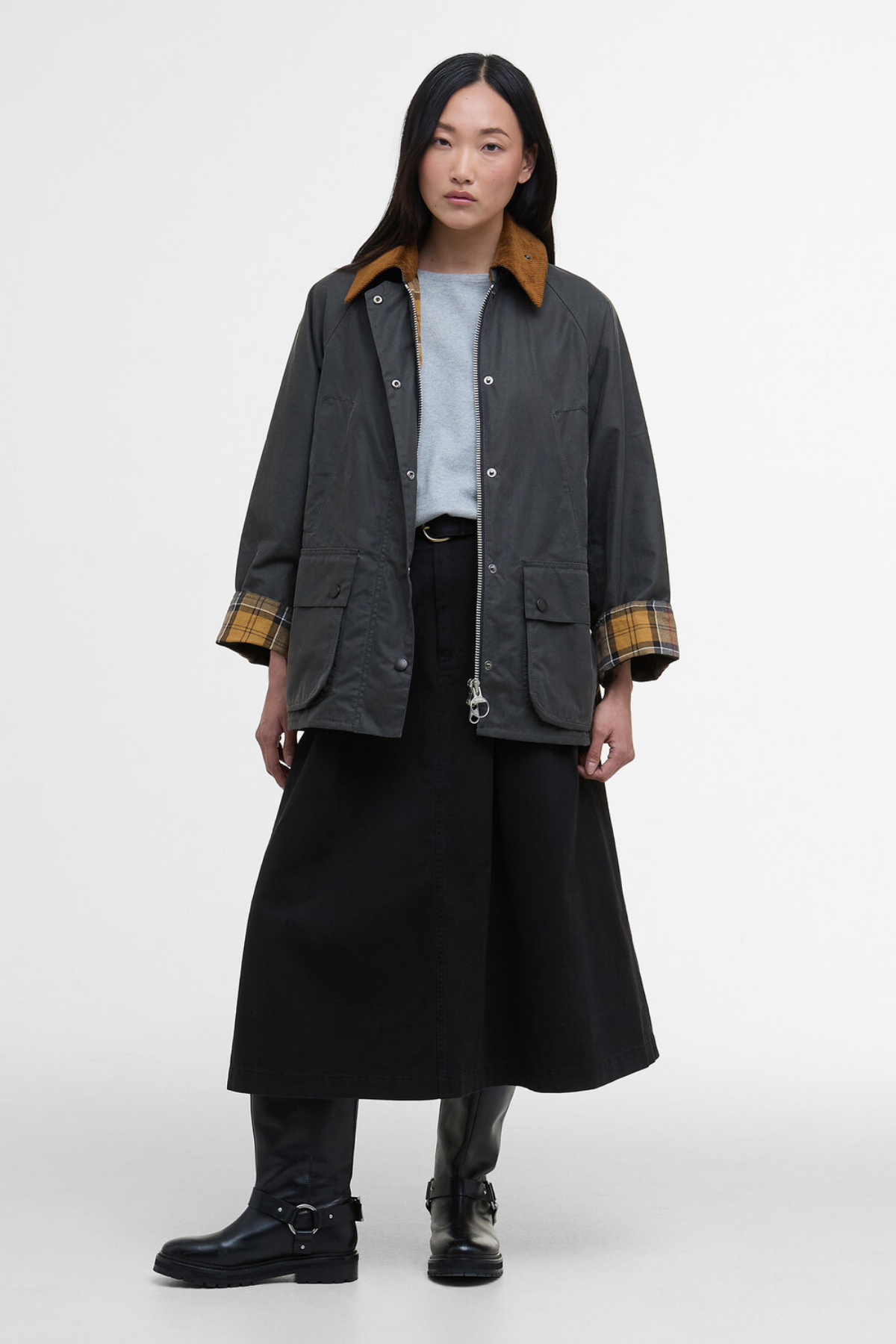 Barbour Kadın Bedale Yağlı Ceket GY51 Grey