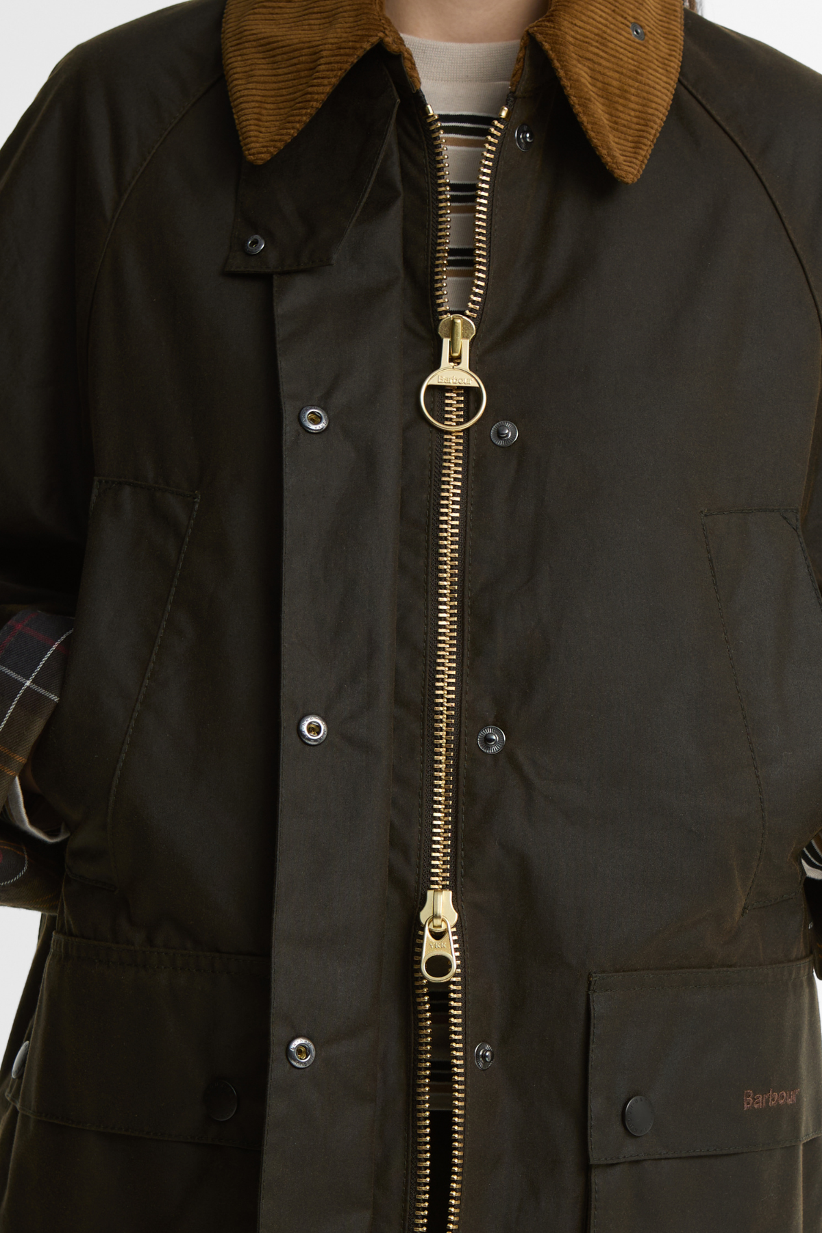 Barbour Kadın Bedale Yağlı Ceket OL91 Olive Beige Classic