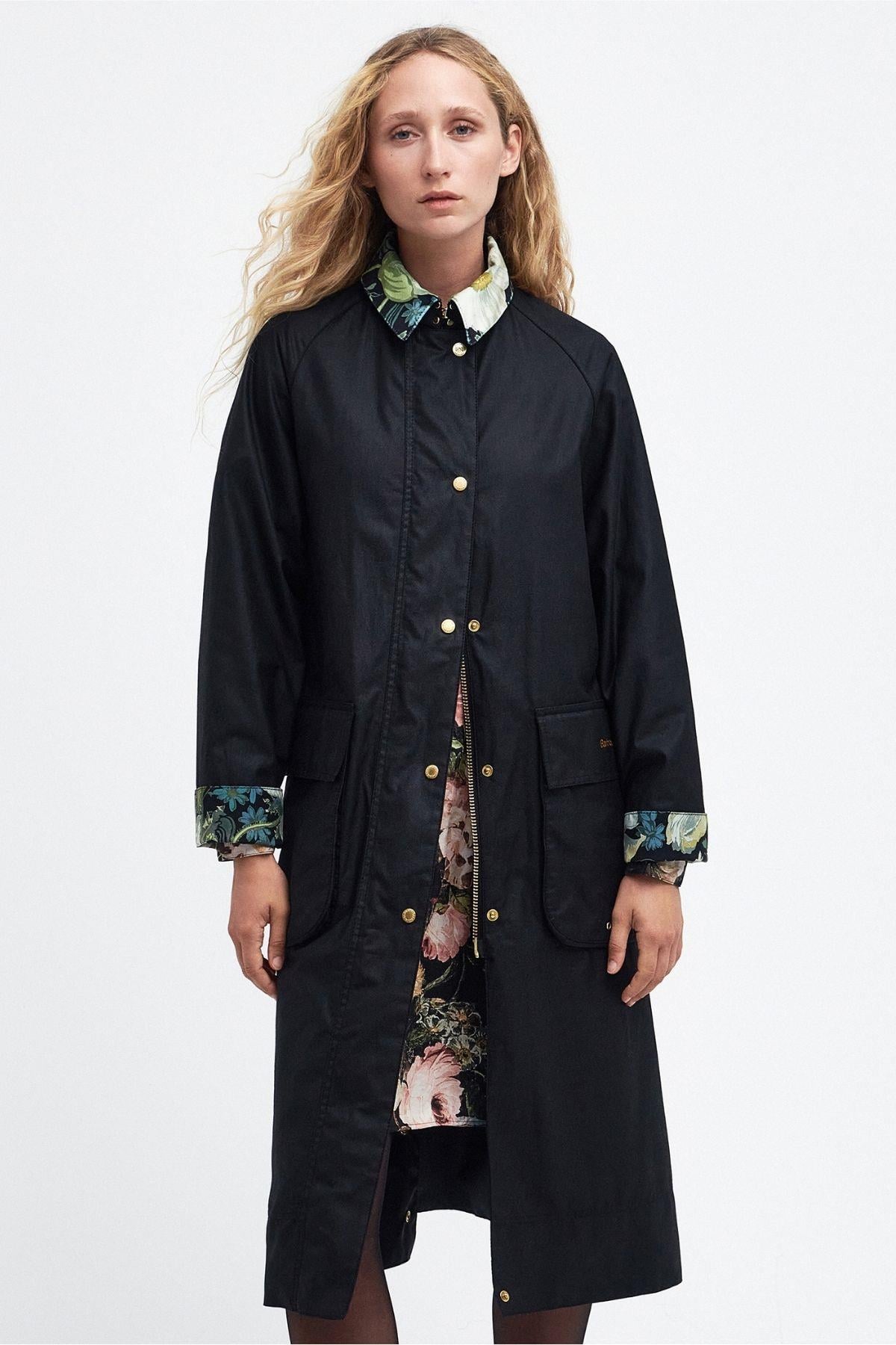 Barbour x House of Hackney Lansdowne Yağlı Ceket BK71 Black-Papavera