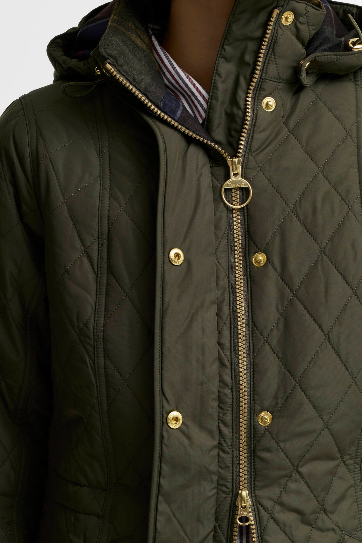 Barbour Kadın Millfire Quilt Kapitone Ceket GN92 Olive-Classic