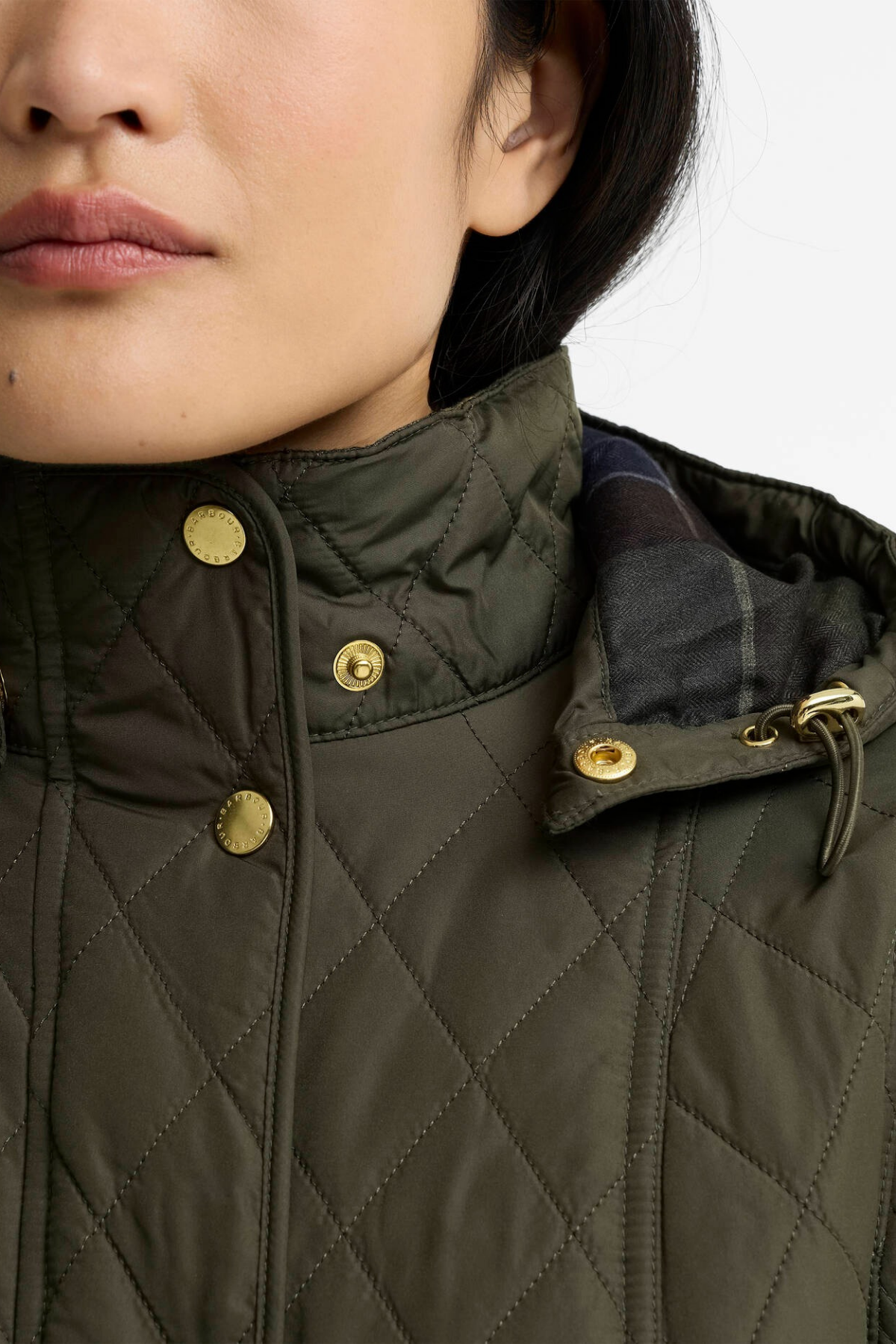 Barbour Kadın Millfire Quilt Kapitone Ceket GN92 Olive-Classic