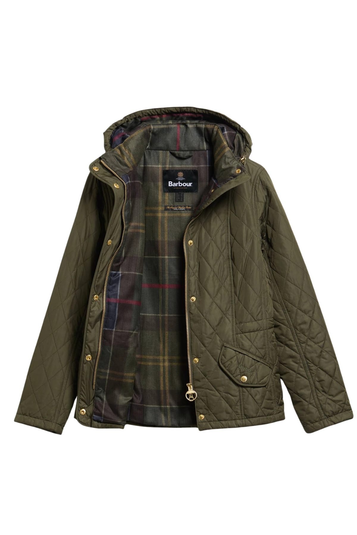Barbour Kadın Millfire Quilt Kapitone Ceket GN92 Olive-Classic