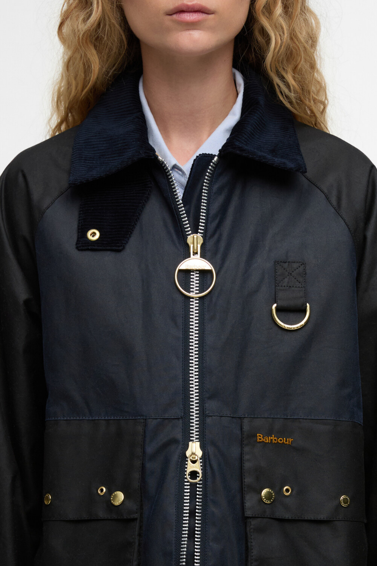 Barbour Kearton Yağlı Ceket NY71 Royal Navy/Black/Dress Tartan