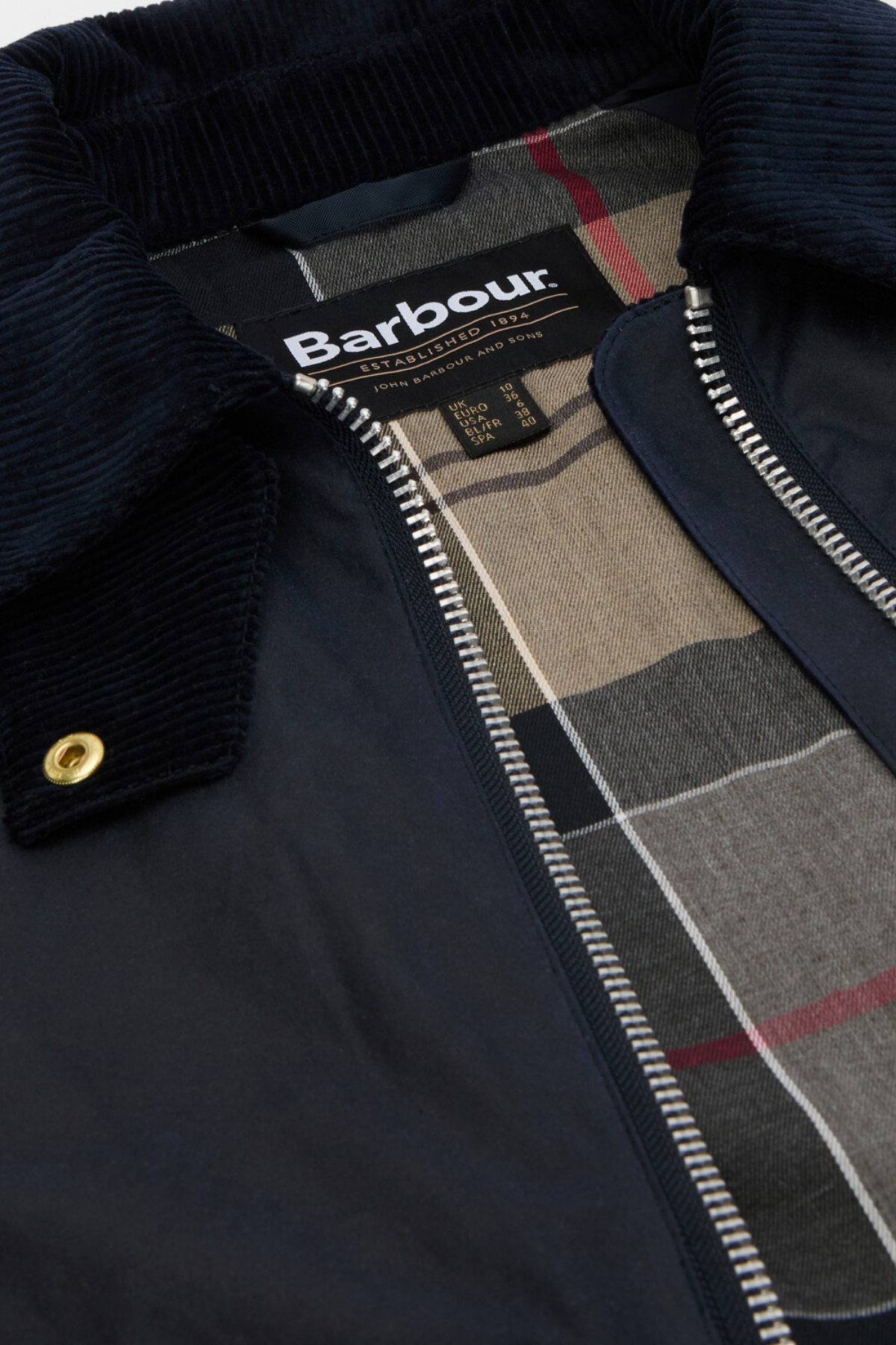 Barbour Kearton Yağlı Ceket NY71 Royal Navy/Black/Dress Tartan