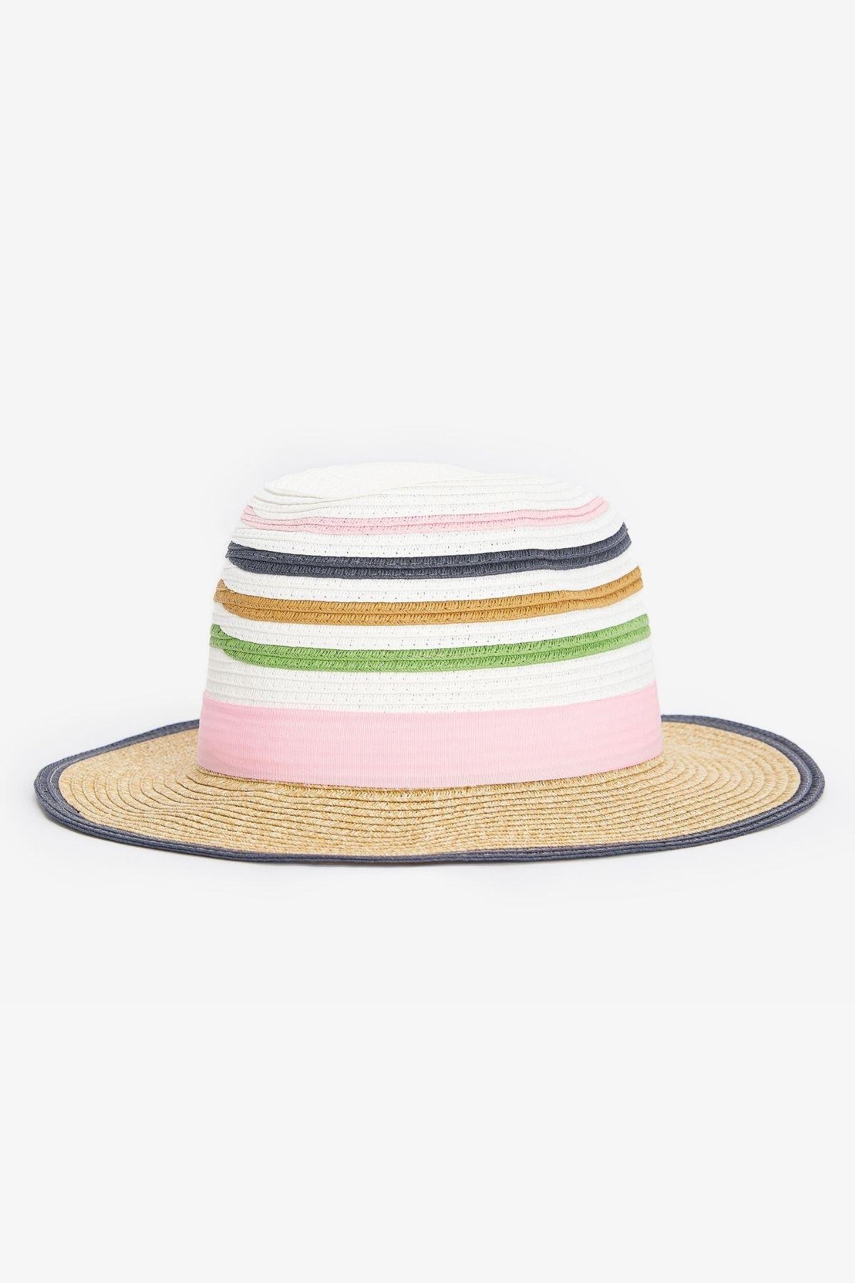 Barbour Kenmore Fedora Hasır Şapka PI31 Shell Pink/Multi