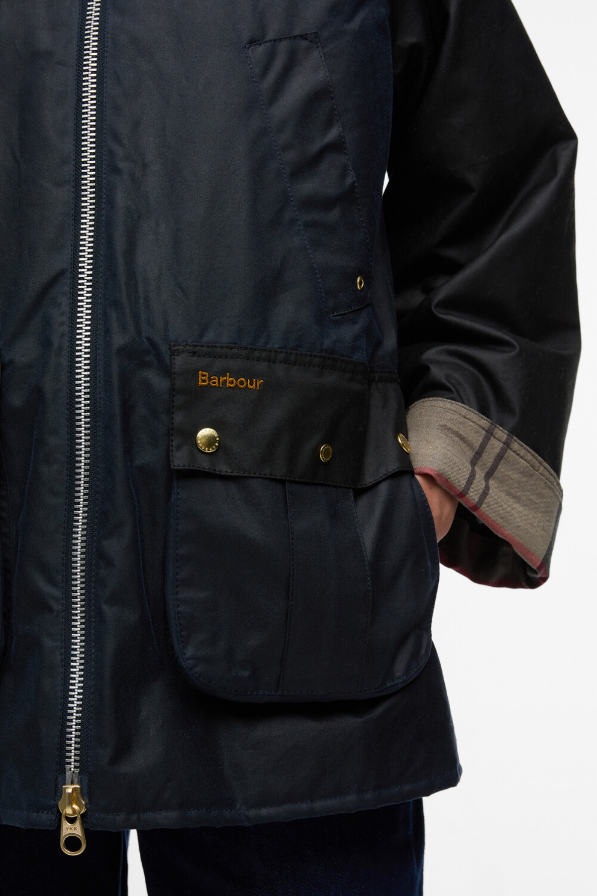 Barbour Kettlewell Yağlı Ceket NY71 Royal Navy/Black/Dress Tartan