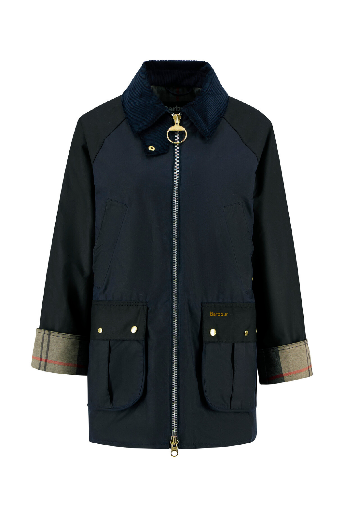 Barbour Kettlewell Yağlı Ceket NY71 Royal Navy/Black/Dress Tartan